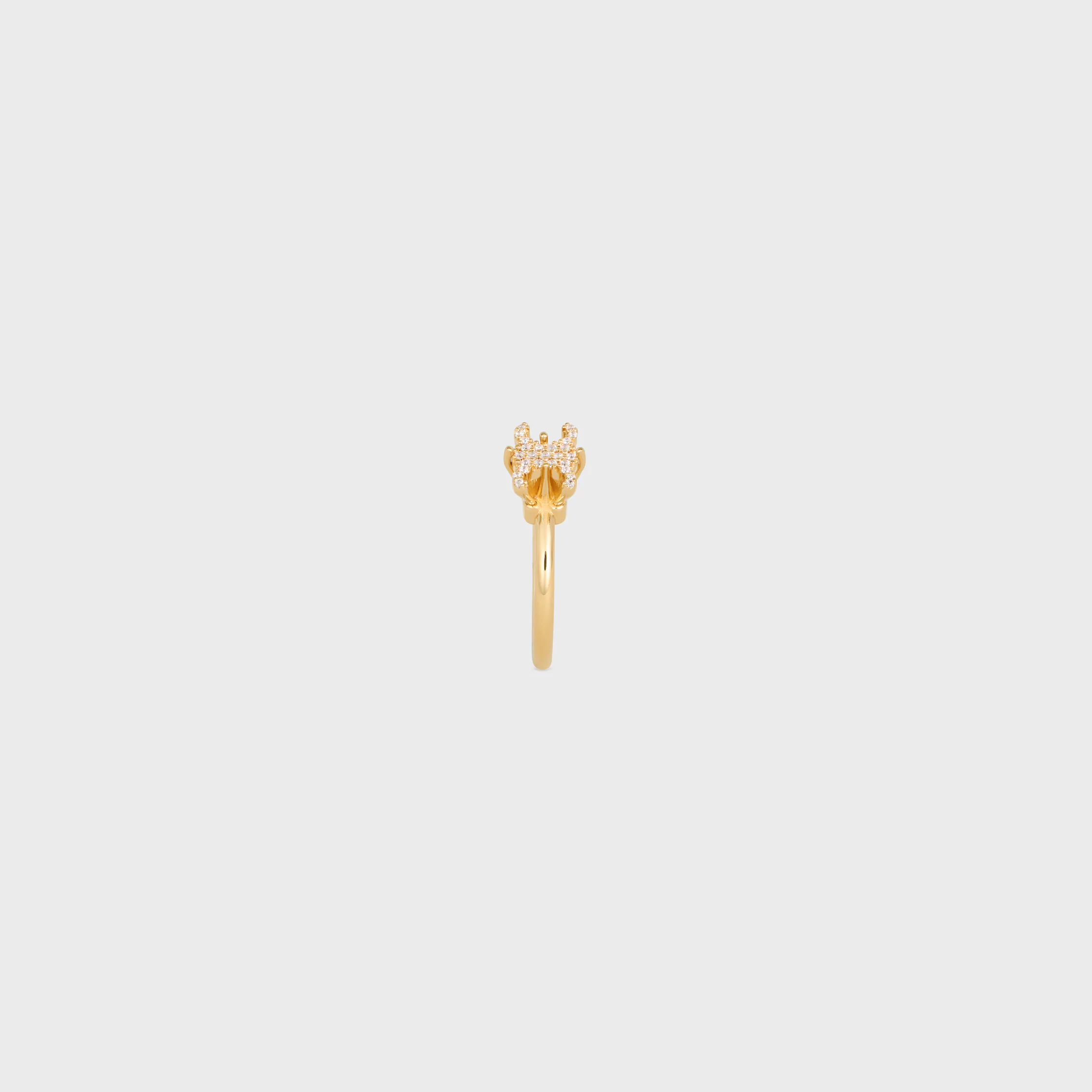 Triomphe Solitaire Sparkle Ring aus Strass und Messing mit Goldfinish
