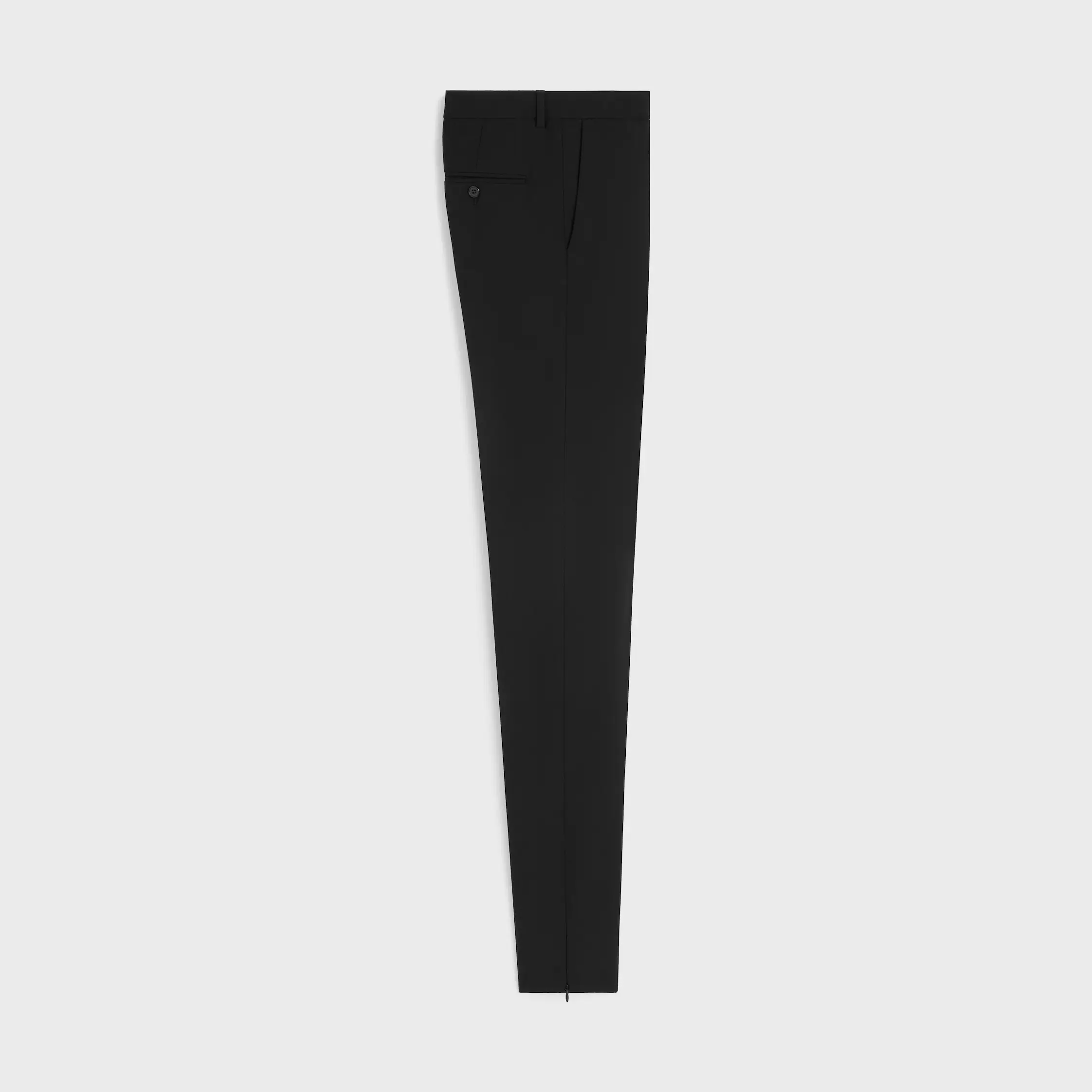 schmale Hose aus Stretch-Woll-Gabardine