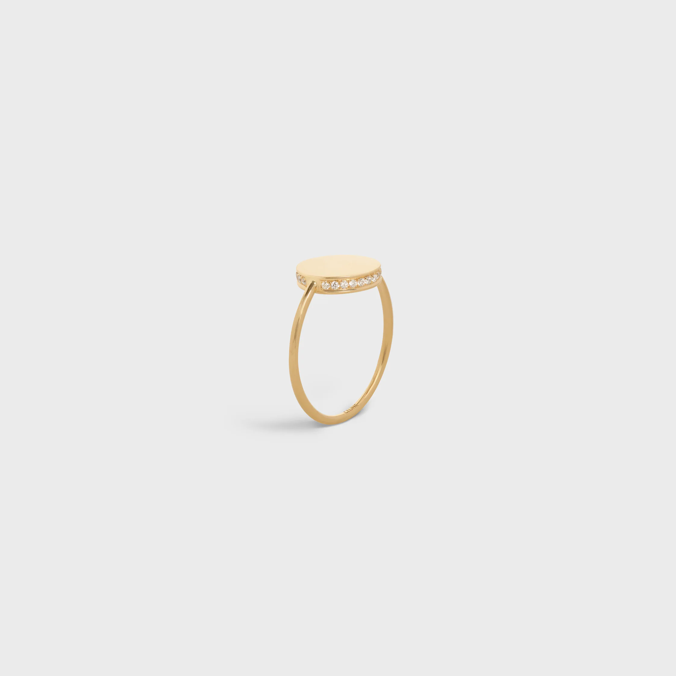 Medaille Celine Ring aus Gelbgold und Diamanten