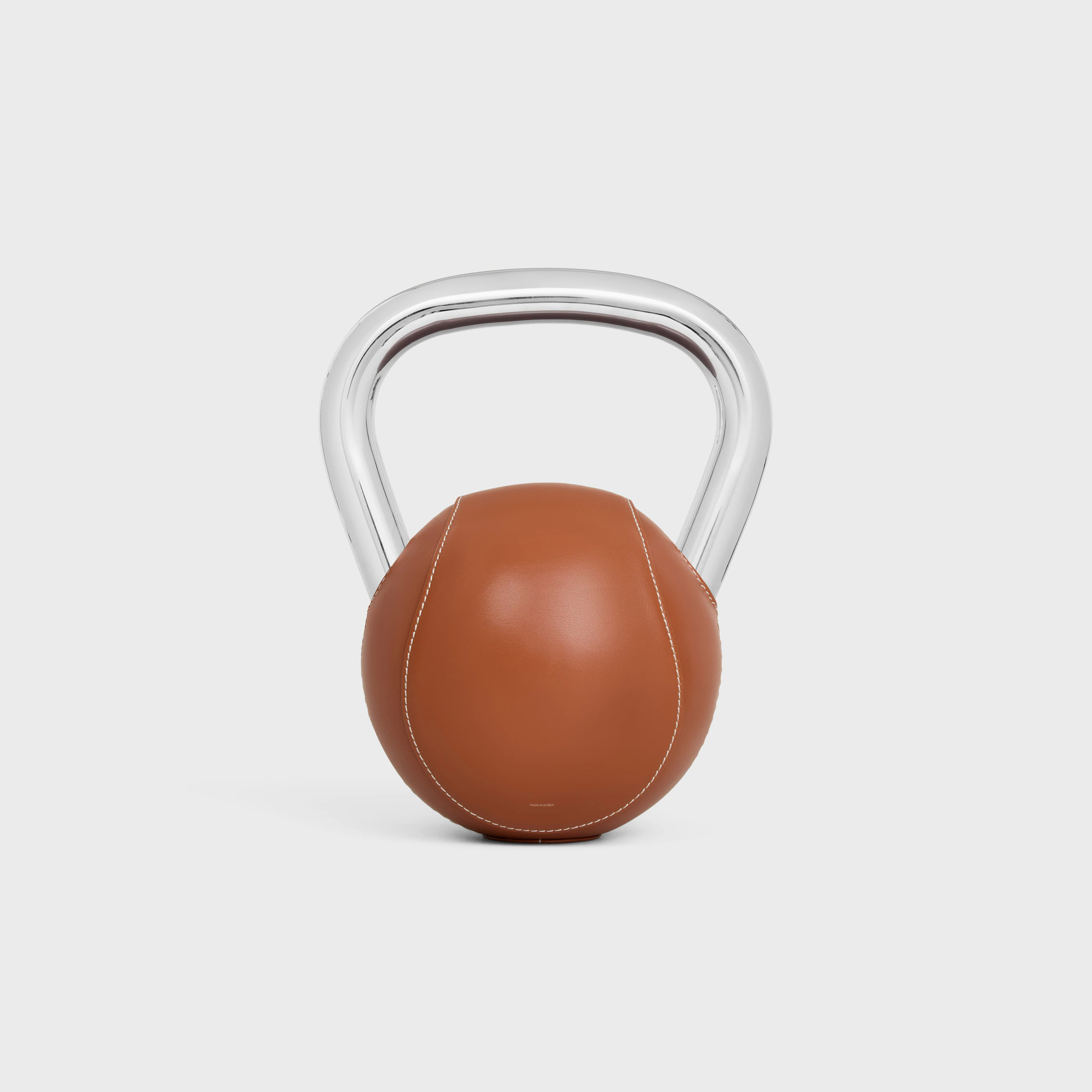 KETTLEBELL 4,5 KG AUS STAHLEN UND GLATTEN KALBSLEDER
