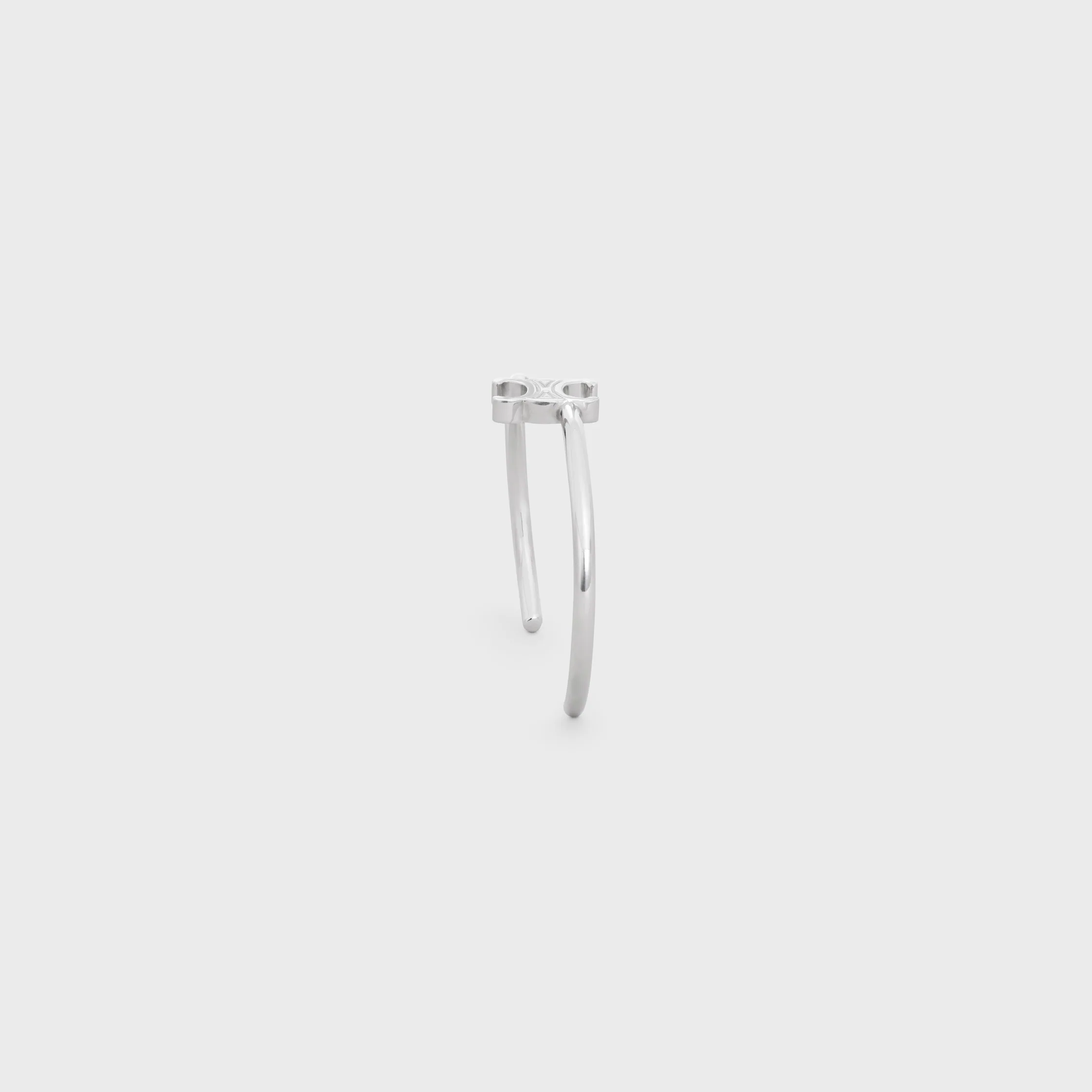 Triomphe asymmetrischer Manschettenknopf aus Messing mit Rhodium-Overcoat