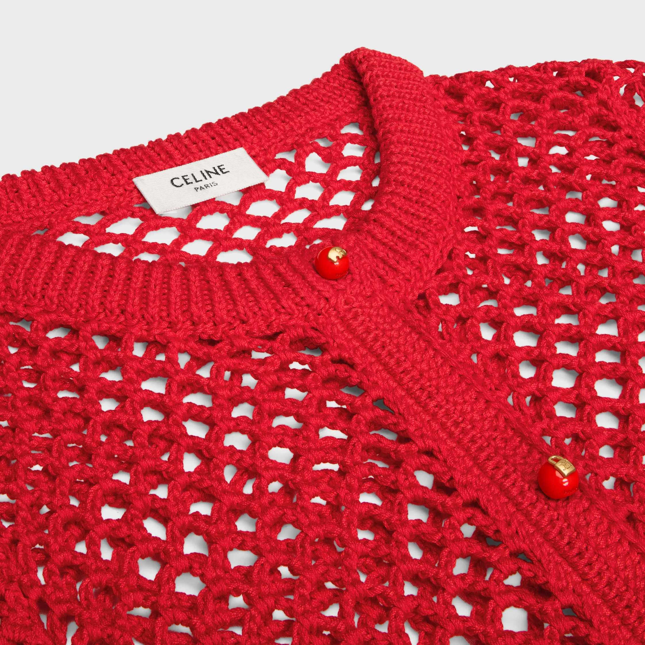 Cardigan aus Baumwoll-Crochet