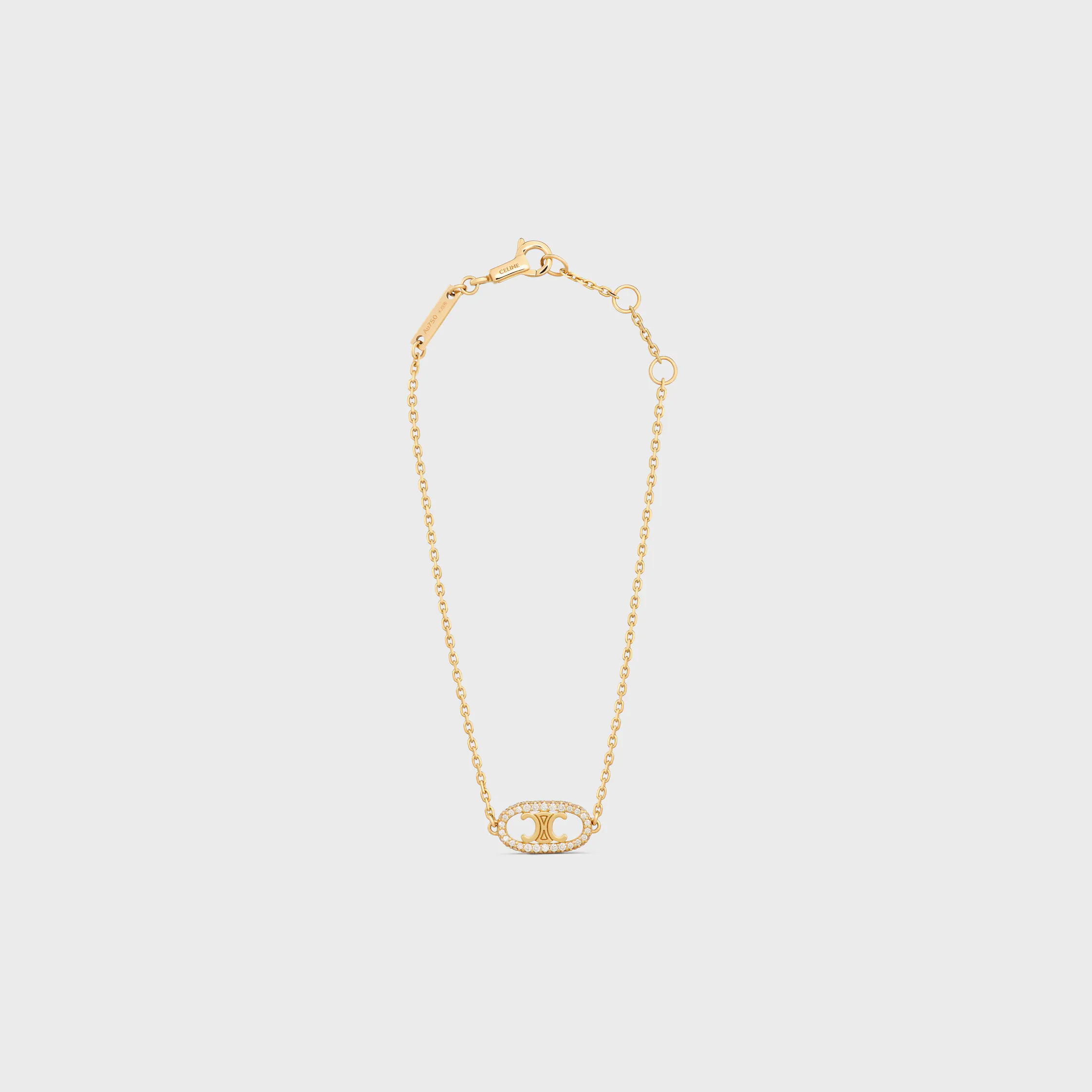 Armband Maillon Triomphe in Gelbgold und Diamanten