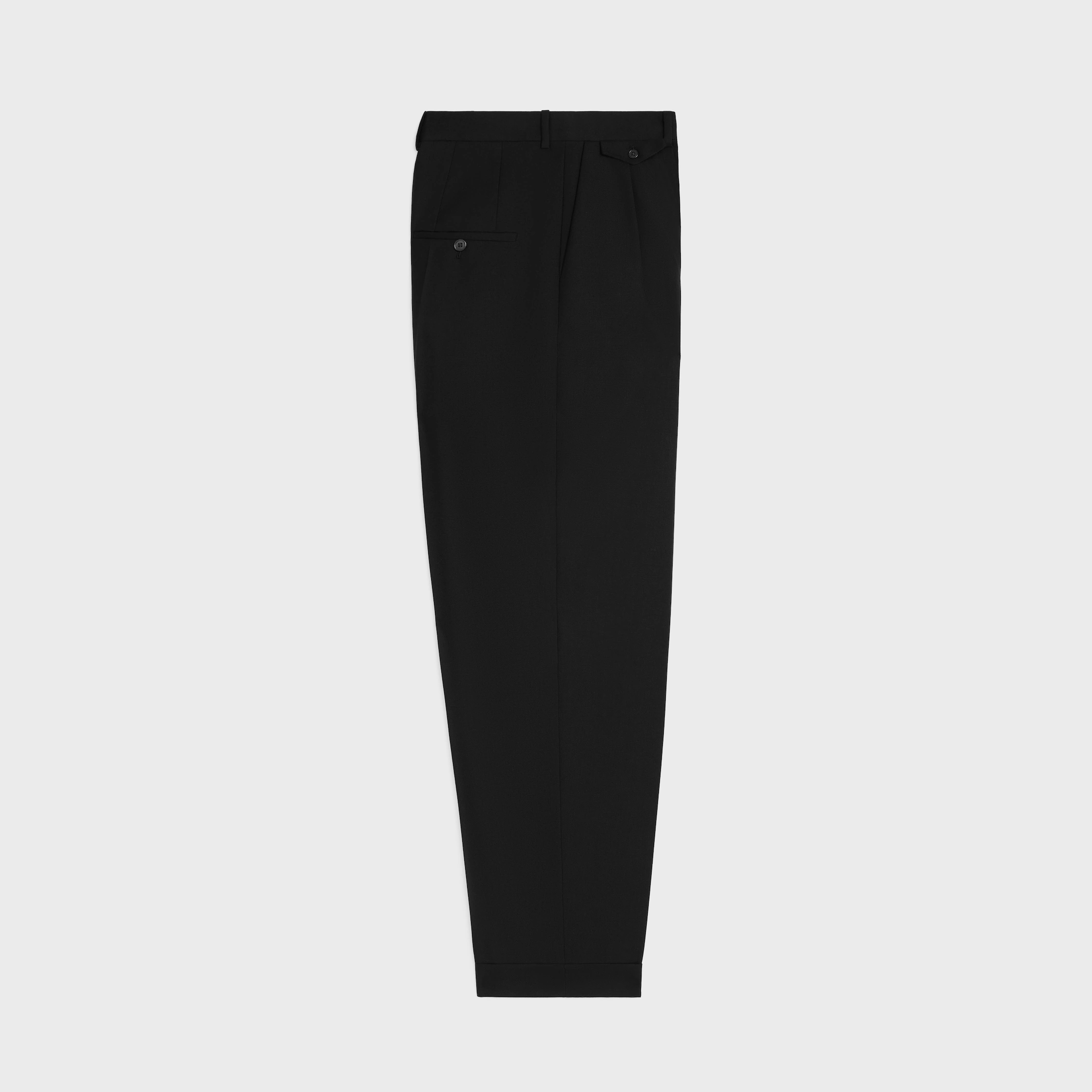 Pleated Hosen aus Wollgabardine
