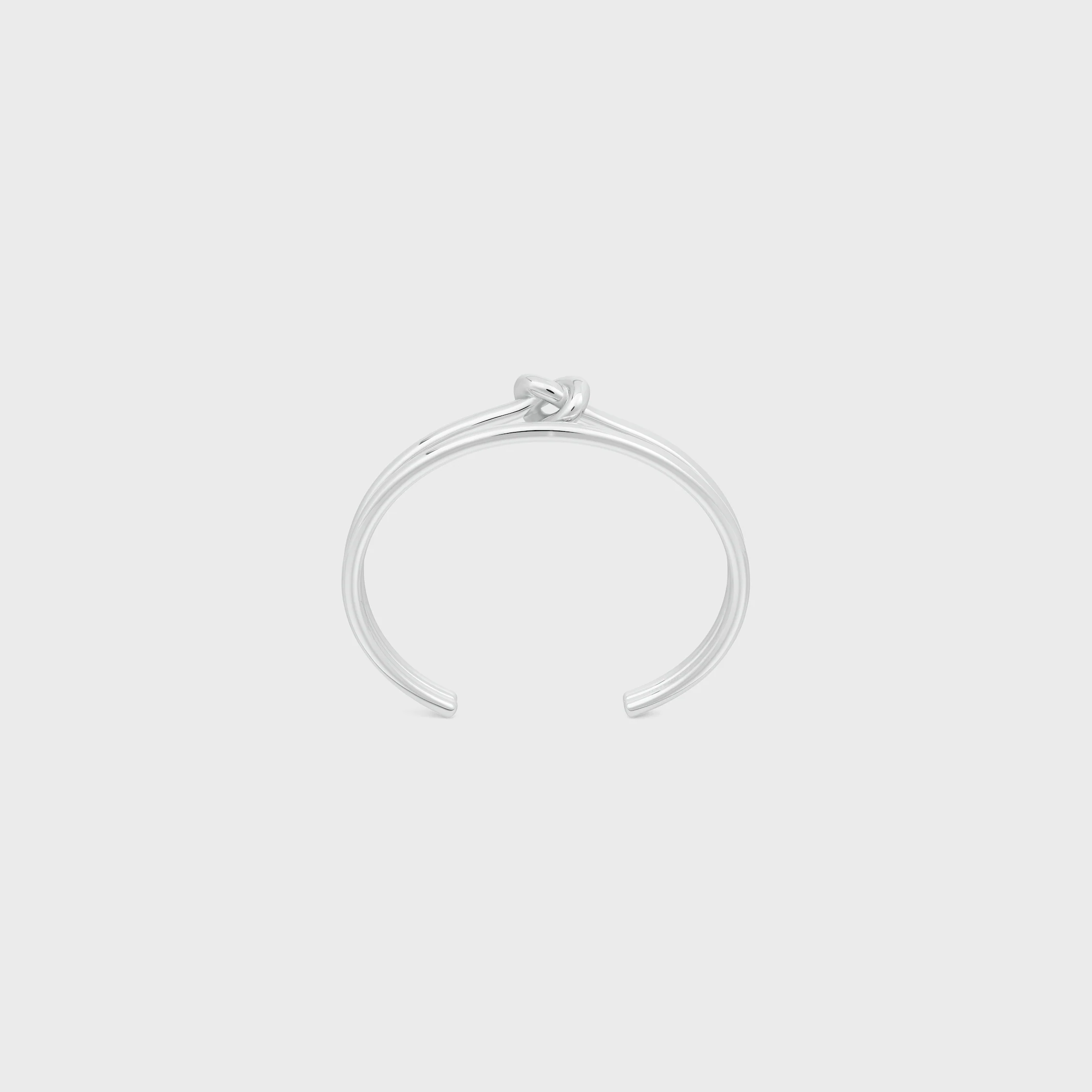 Knot Doppelknopf aus Messing mit Rhodium-Oberfläche