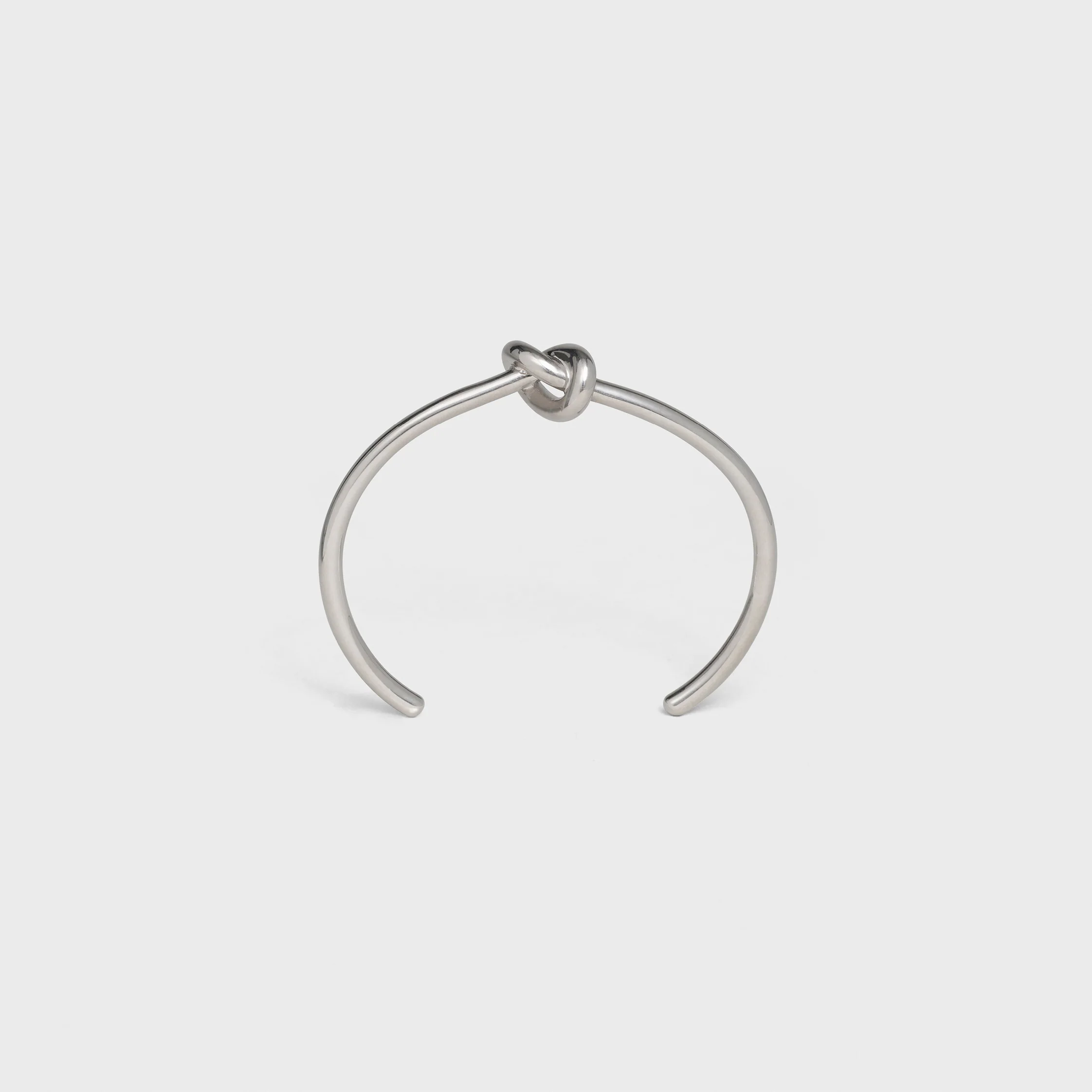 Knot-Handgelenkband extraflach aus Messing mit Rhodium-Oberfläche