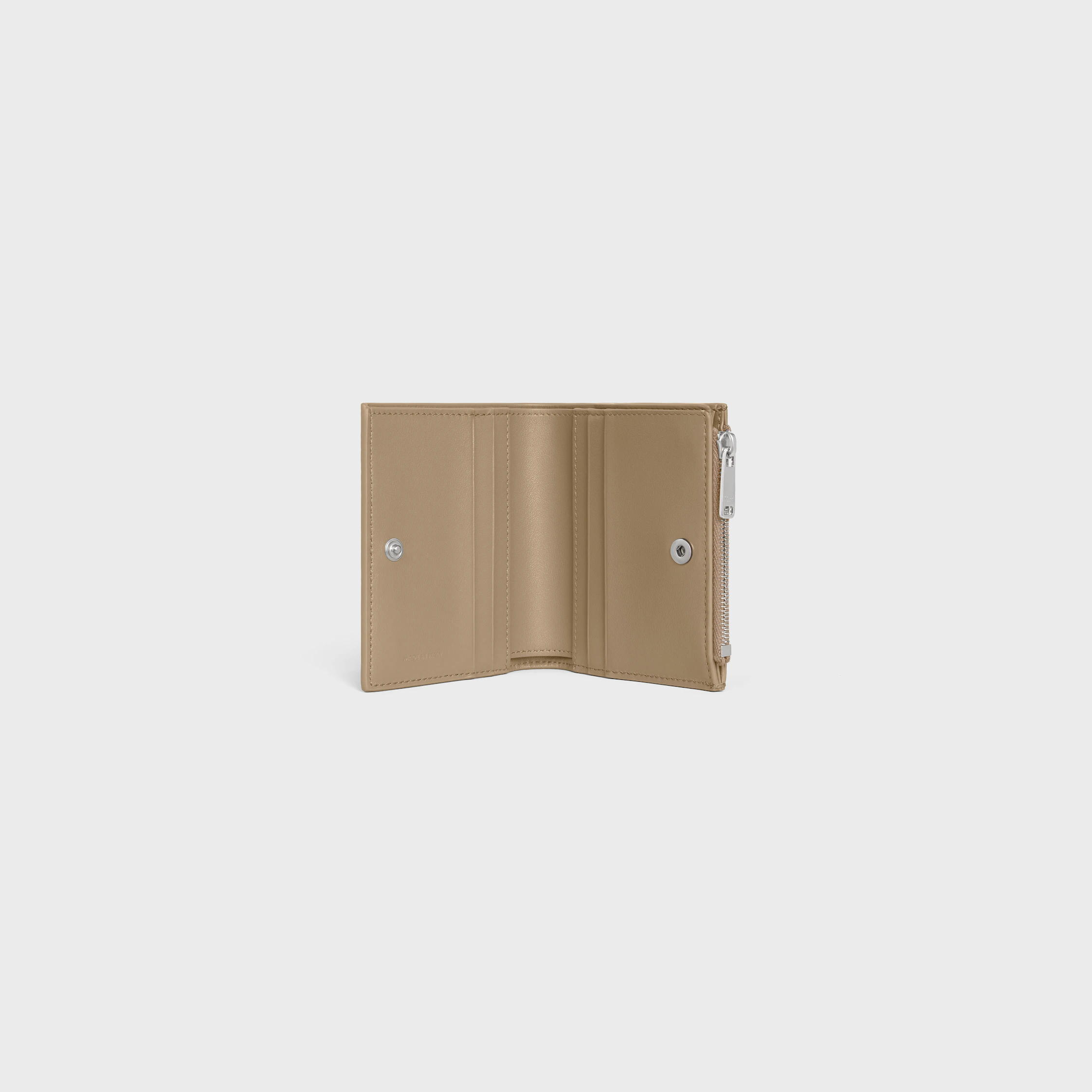 Kompakte Brieftasche aus geprägtem Kalbsleder