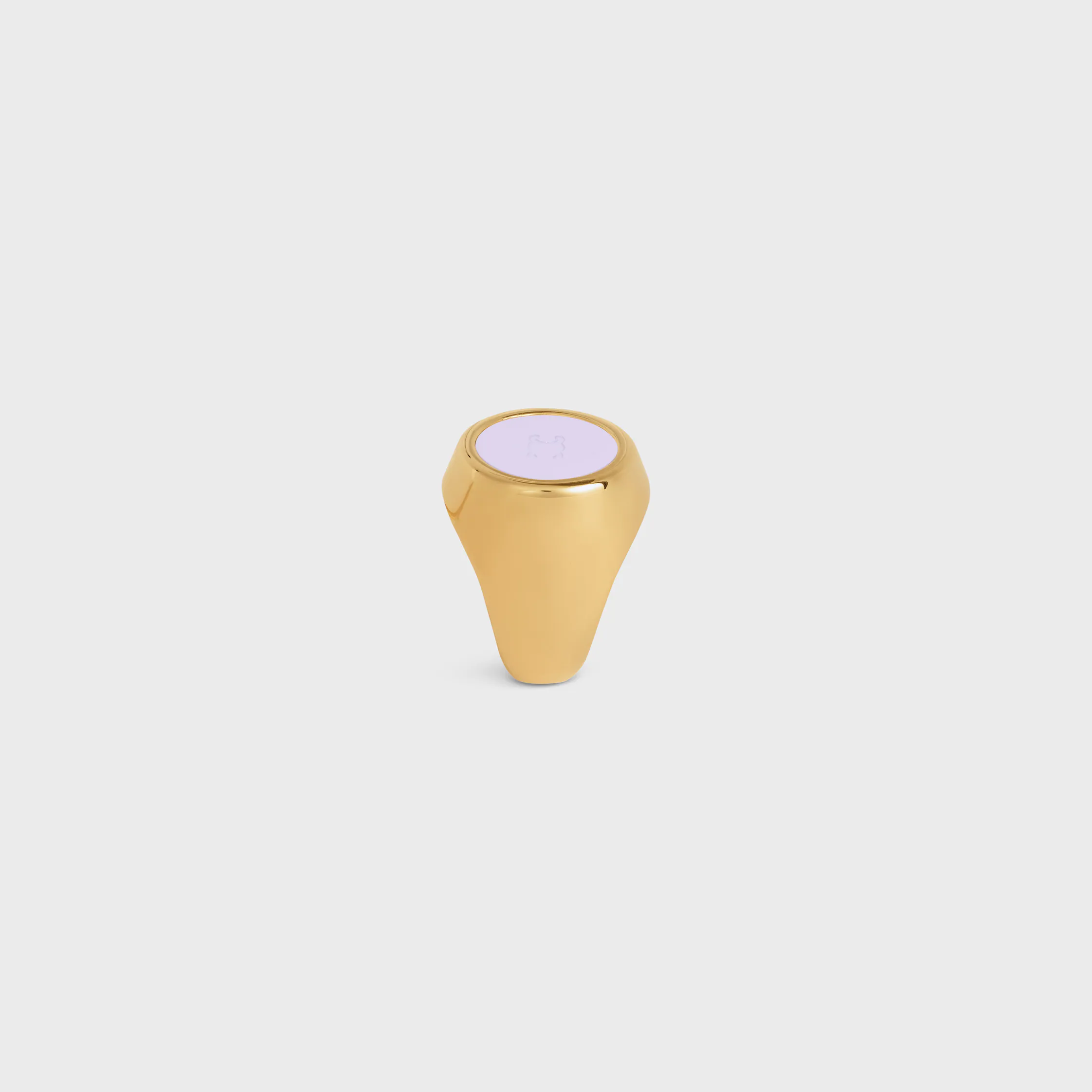 Triomphe Signet Ring aus Lack und Messing mit Goldfinish