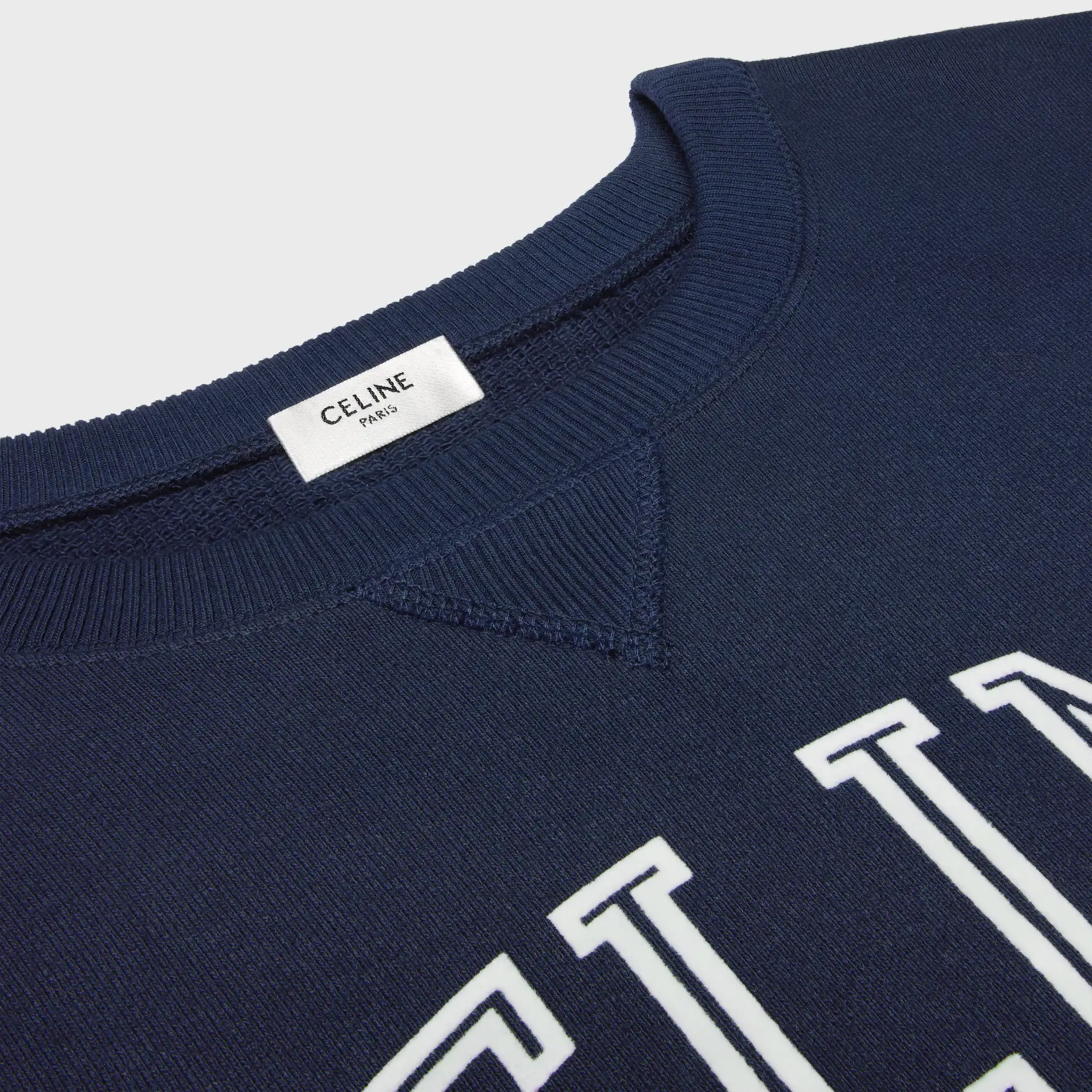 Loose Sweatshirt aus Baumwollfleece