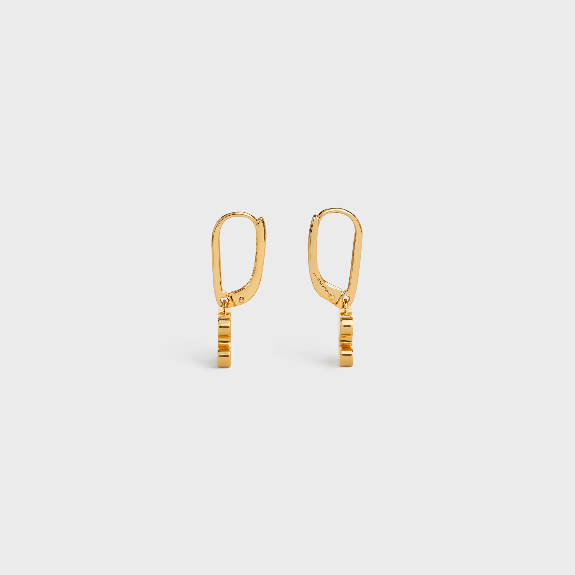 Triomphe-Ohrringe aus Messing mit Goldfinish und Kristallen