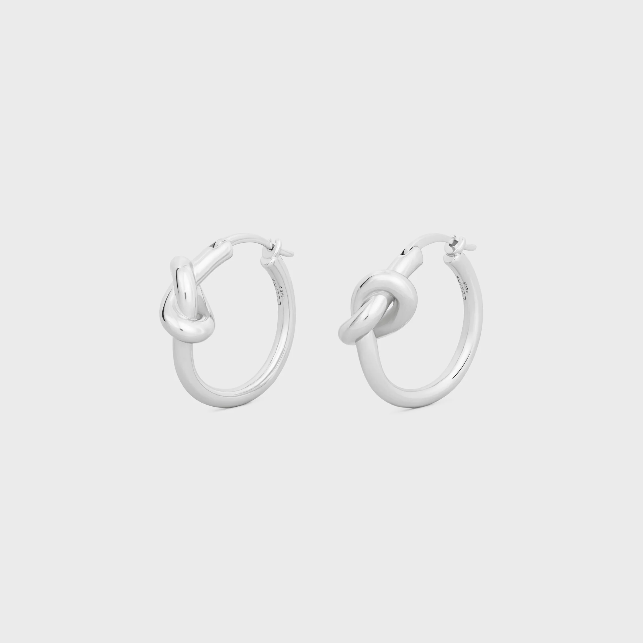 Knot Small Hoops aus Messing mit Rhodium-Oberfläche