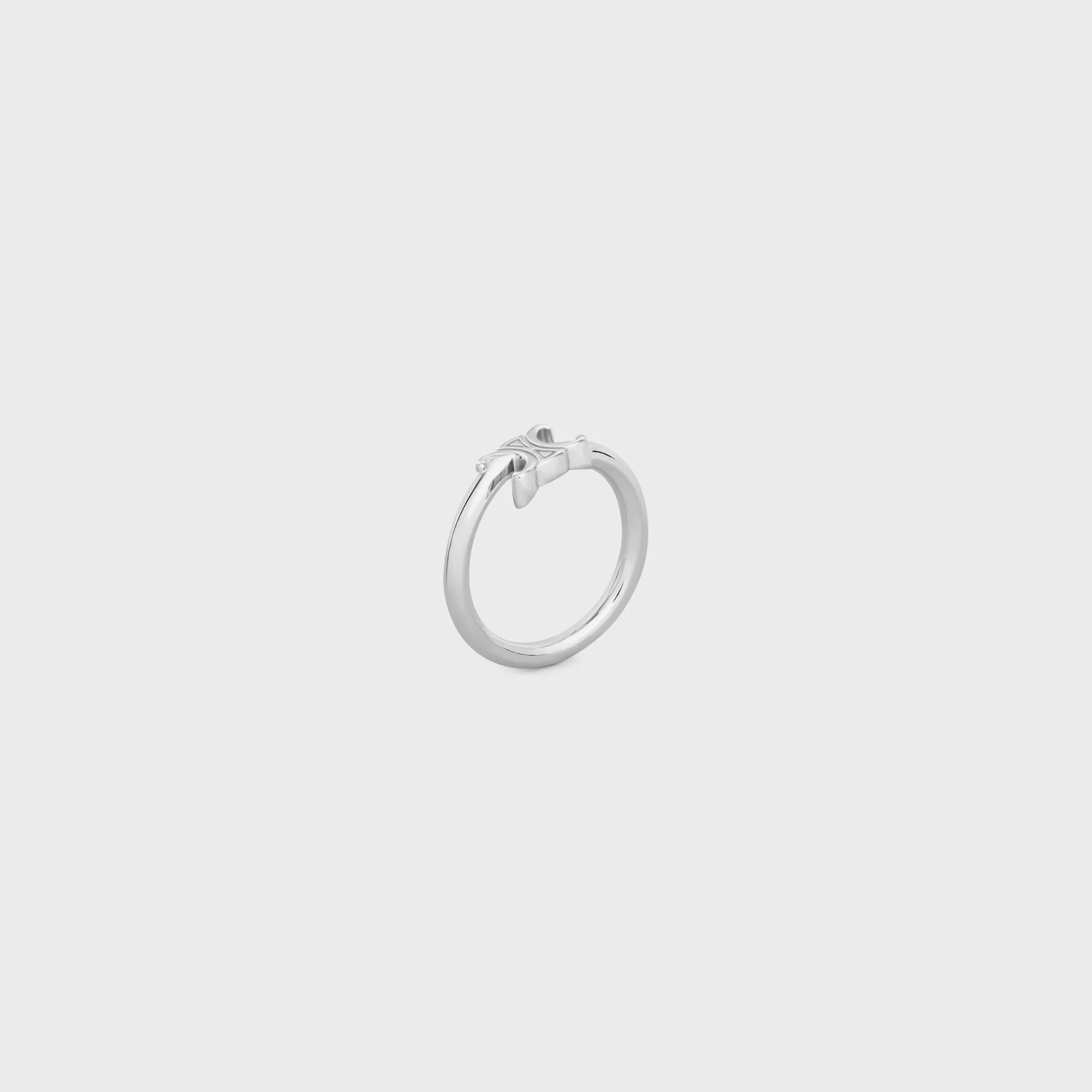 Triomphe-Ring aus Messing mit Rhodium-Overhead