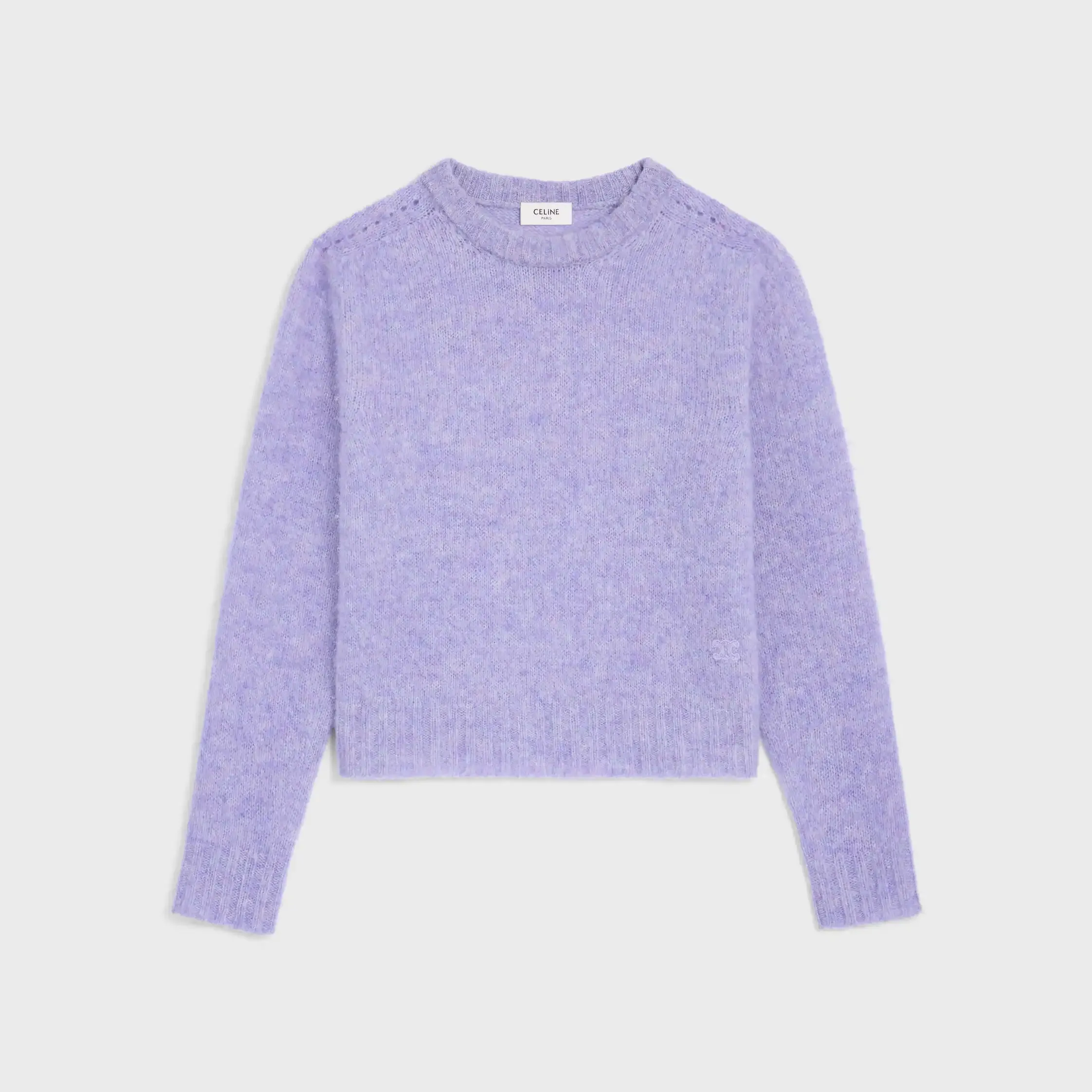 Pullover mit Rundhals in Shetland-Wolle