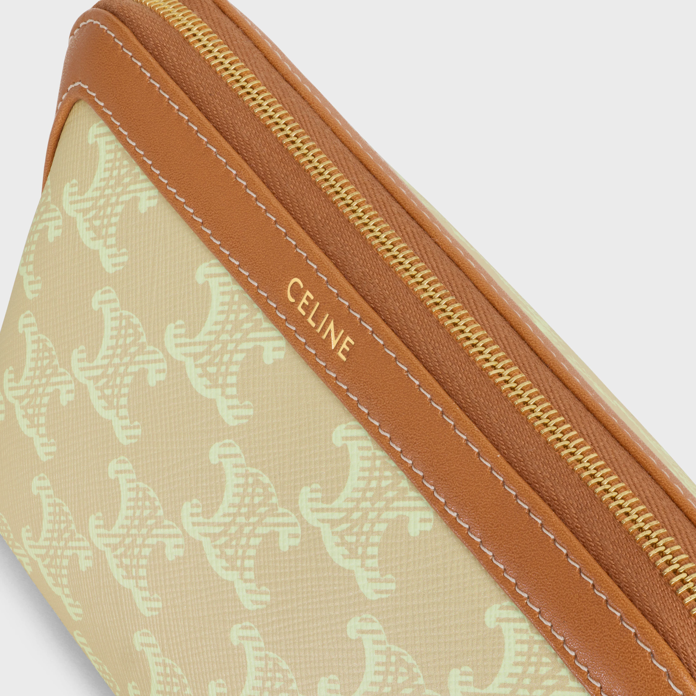 KOSMETIK-LIPSTICK-ETUI AUS TRIOMPHE-BAUMWOLLE UND KALBSLEDER