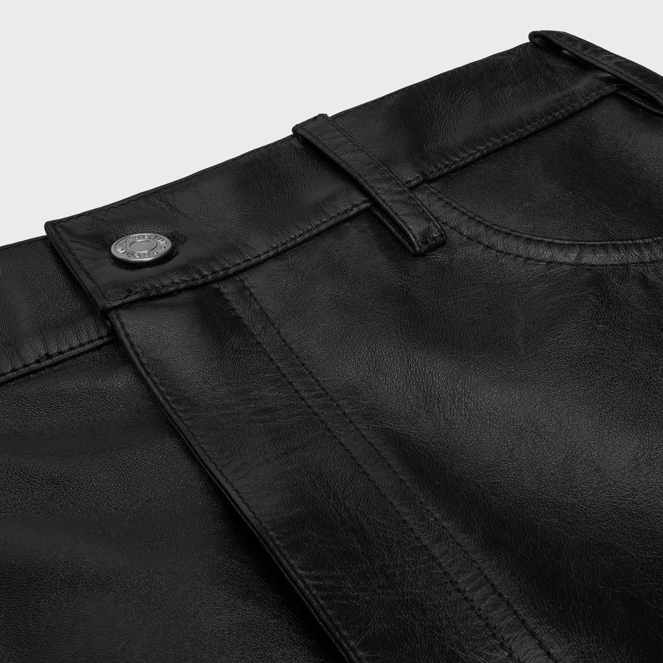 Gerade Jeans aus weichem Lammleder