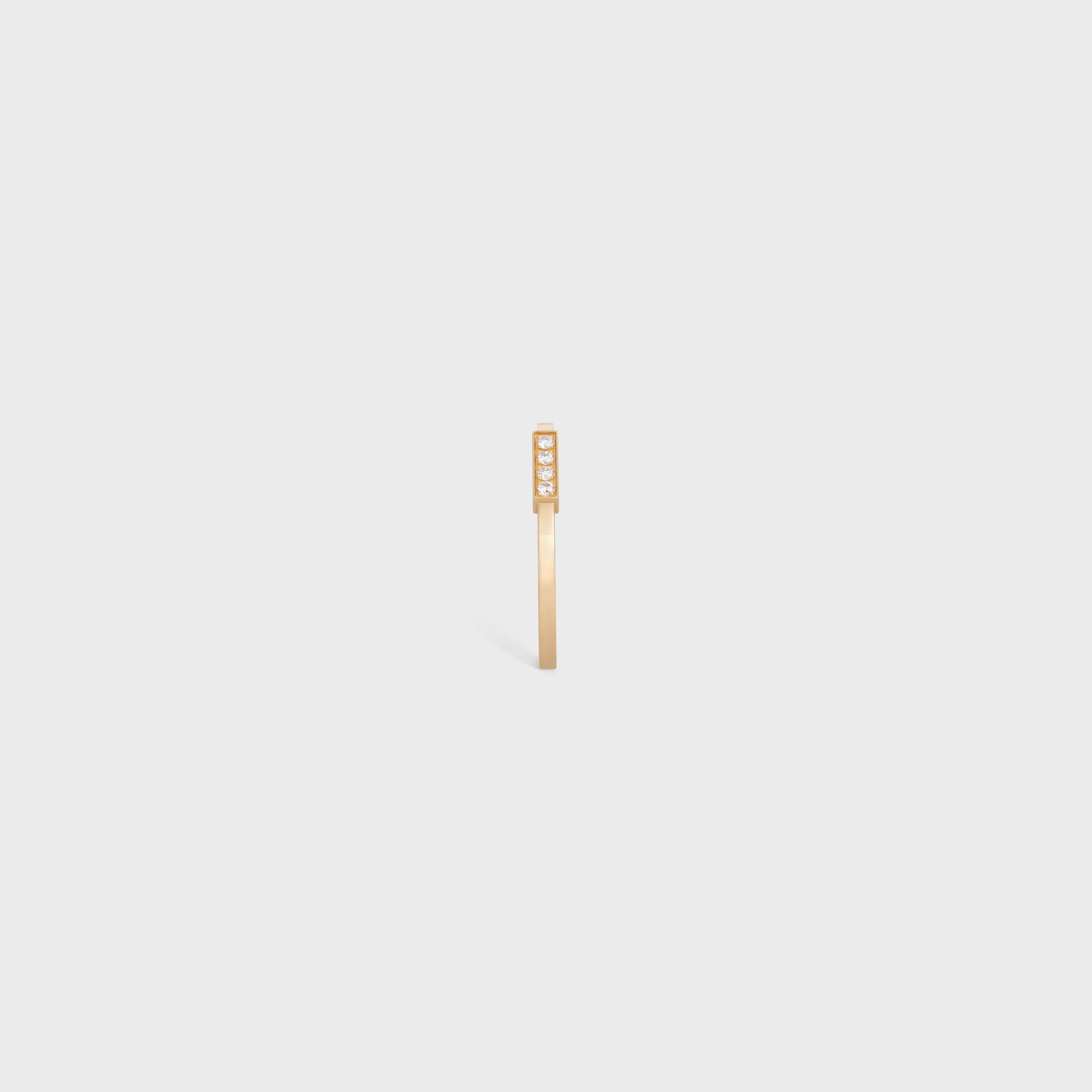 Celine Line Ring aus Gelbgold und Diamanten