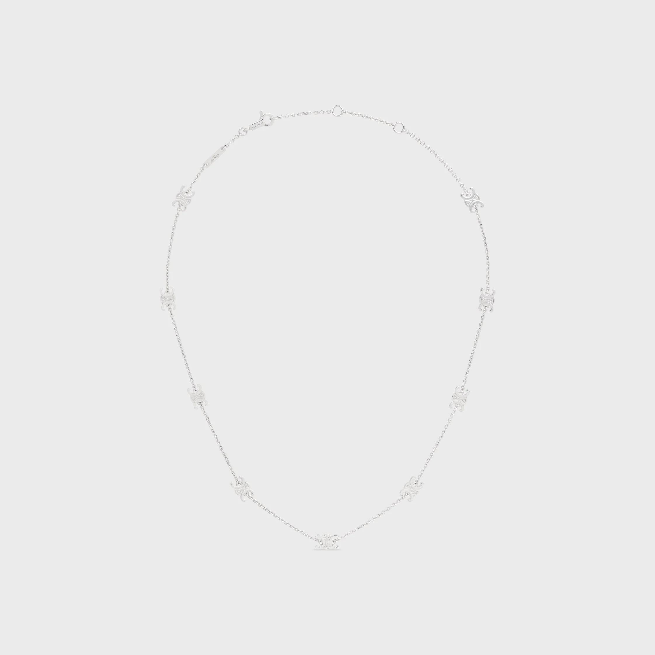 Halskette Triomphe Mini Triomphe aus Messing mit Rhodium-Oberfläche