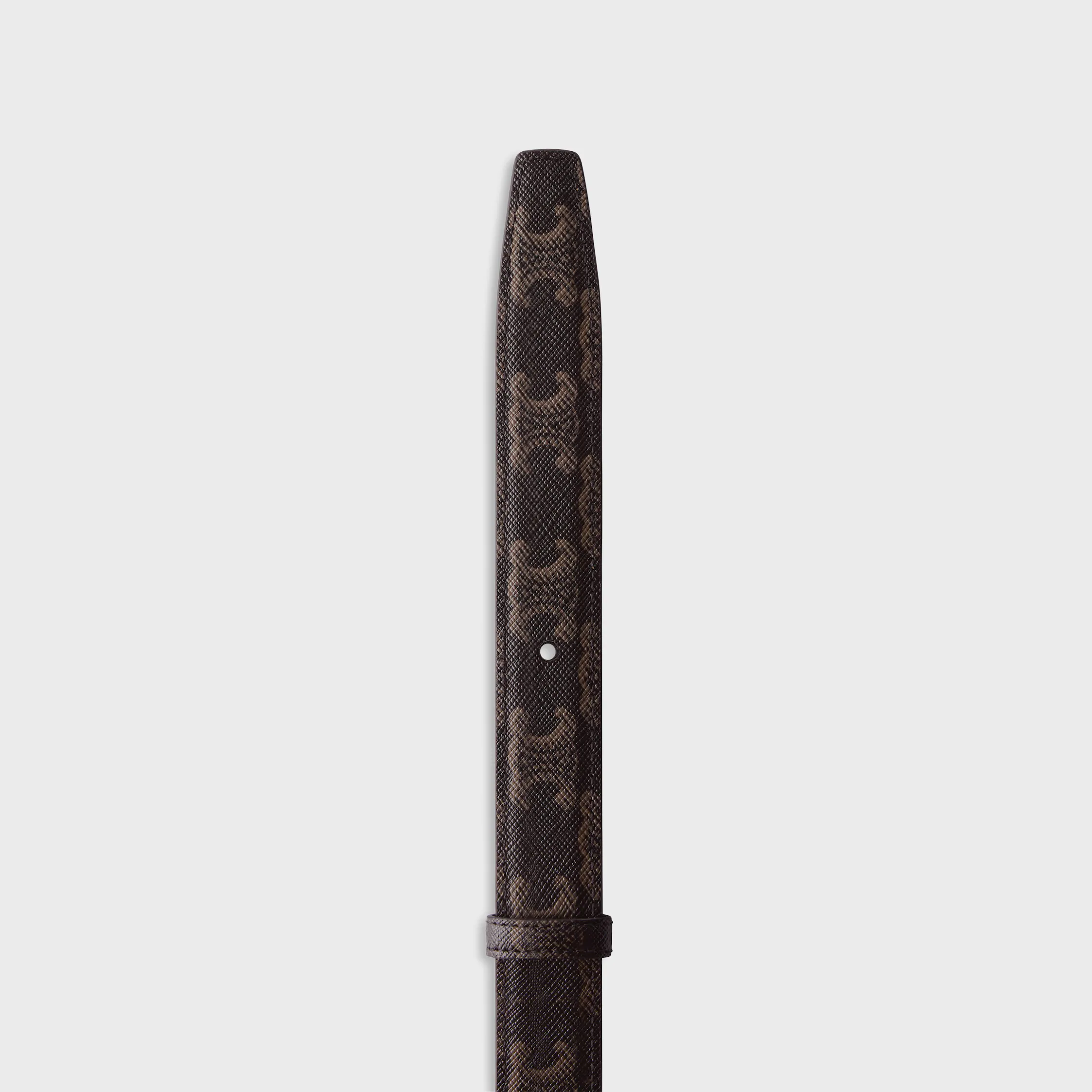 Umkehrbarer Gurt 25 mm aus Taurillon-Leder und Triomphe-Canvas