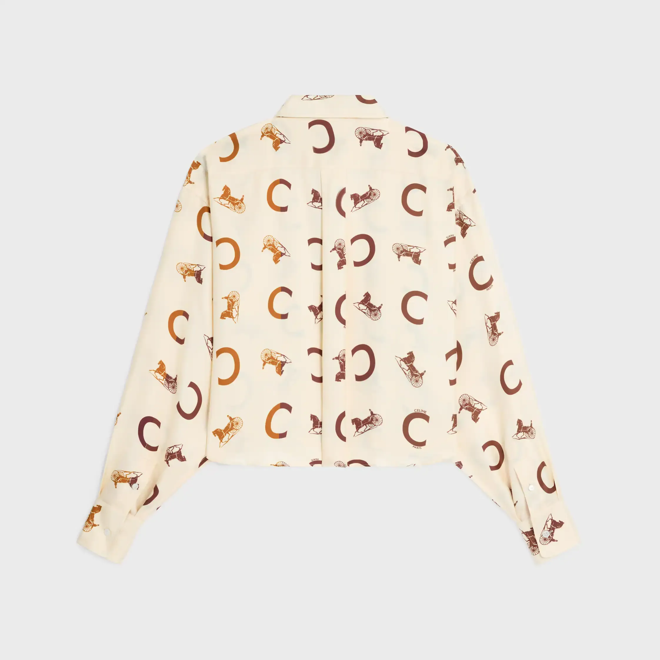 Crop-Shirt aus Seiden-Twill