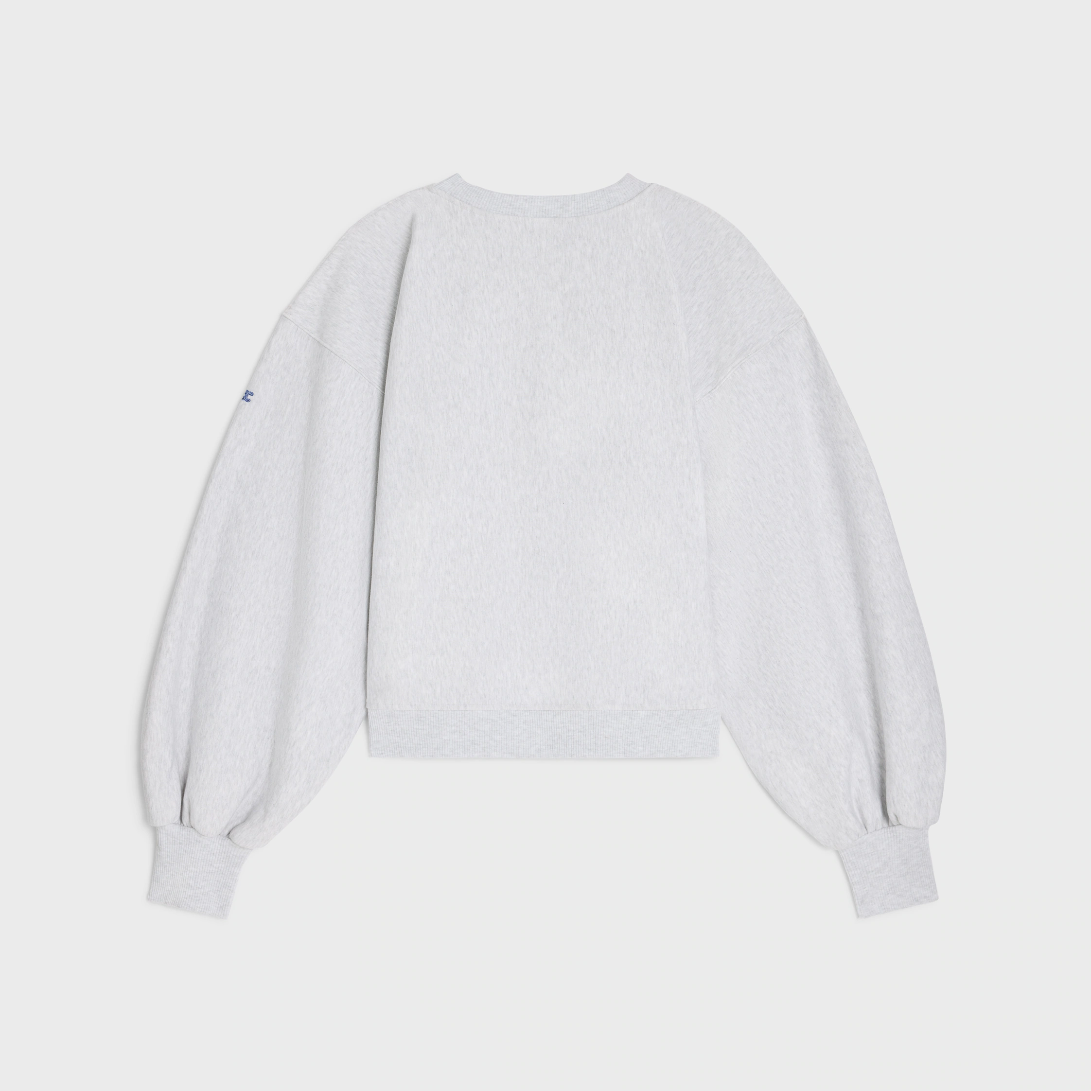 oversized Crewneck-Pullover aus Baumwollfleece