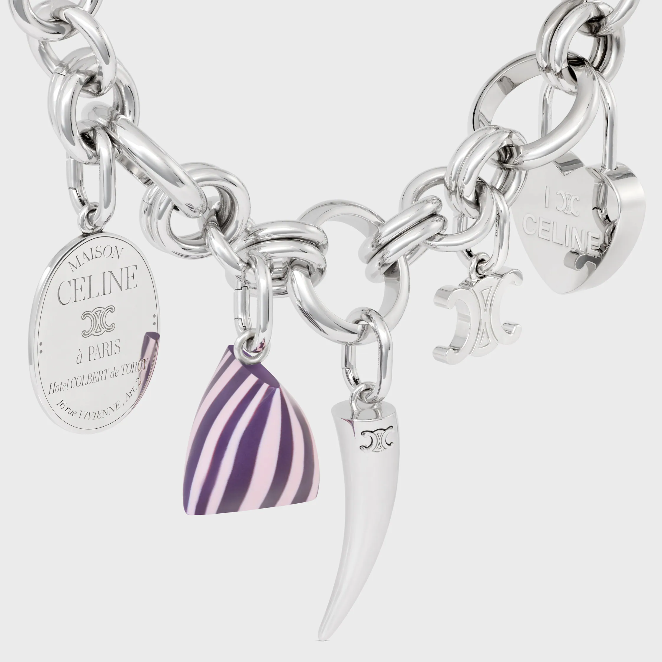 CHARMS HORN AUS BRONZE MIT RHODIUM-ÜBERZUG