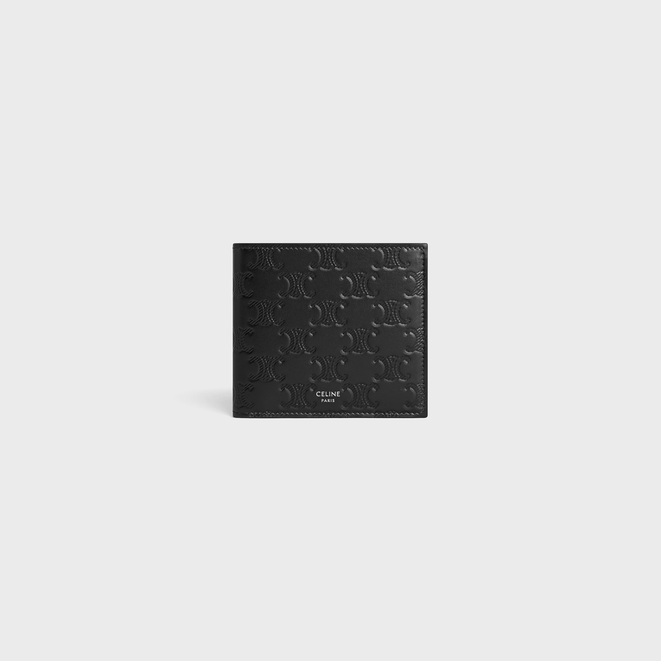 Bifold-Brieftasche aus Kalbsleder mit aufgedrücktem Triomphe-Motiv