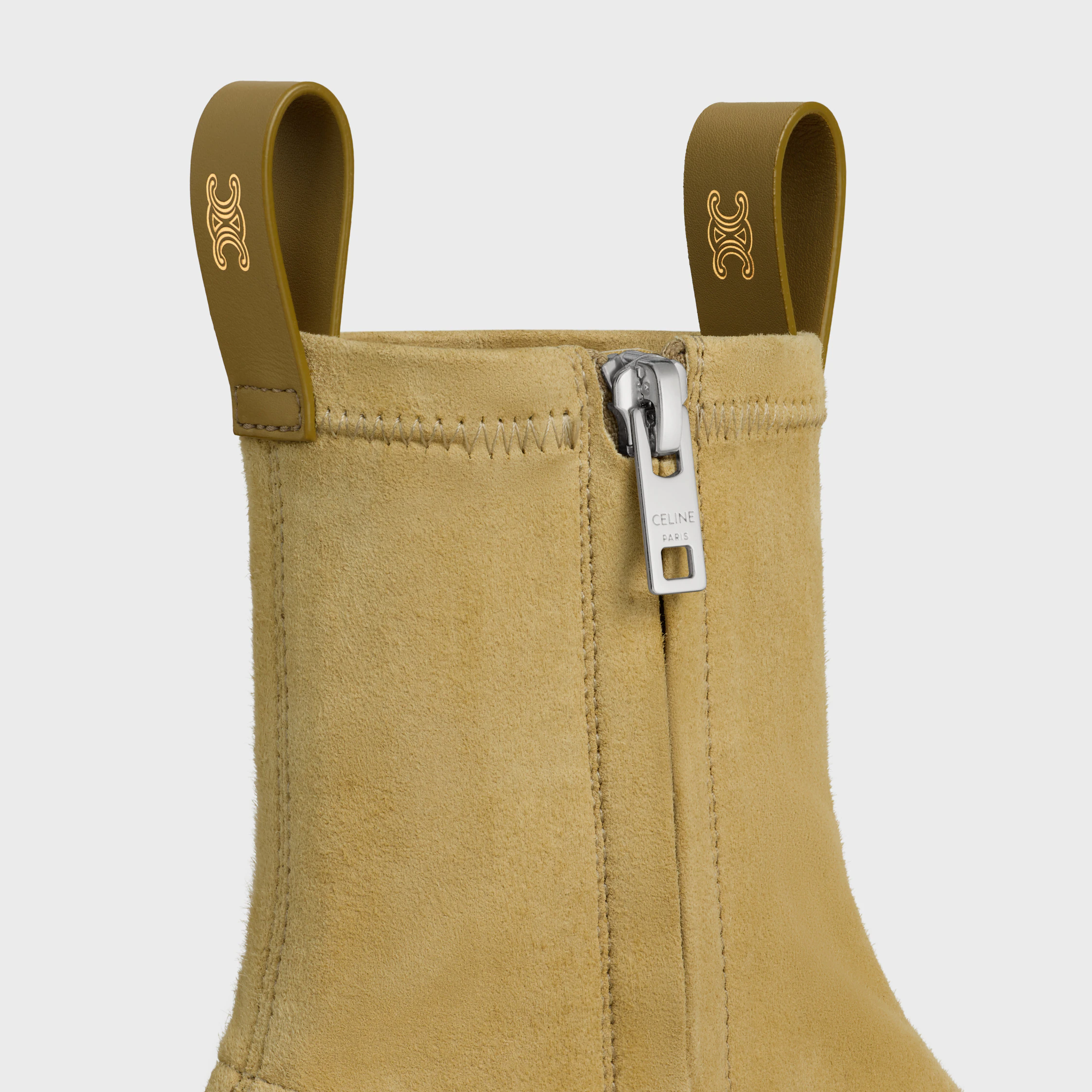 FLOW ZIPPED BOOT IN Stretch-Suede-Lammfell