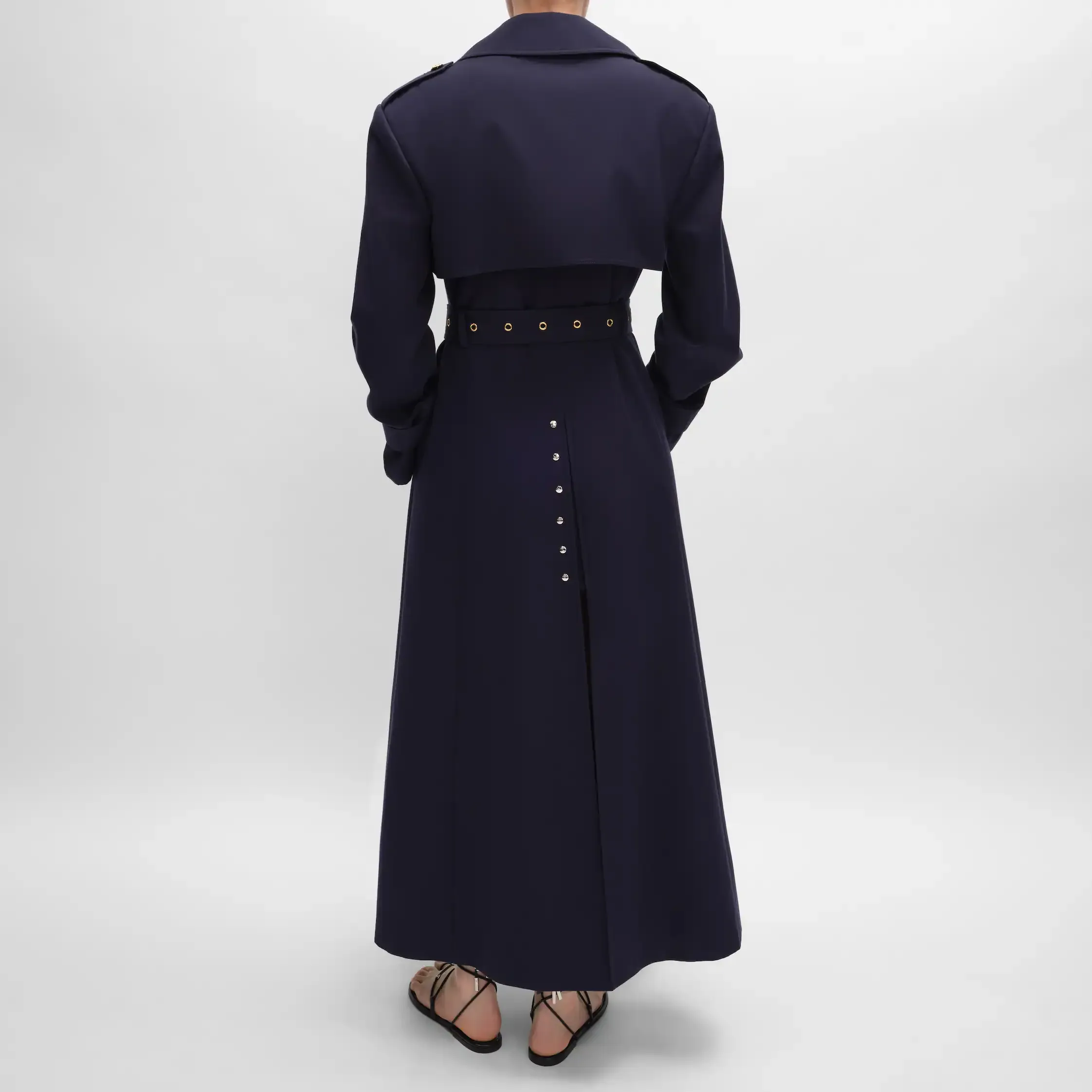 Tux-Trenchcoat aus Baumwolle und Wollgabardine