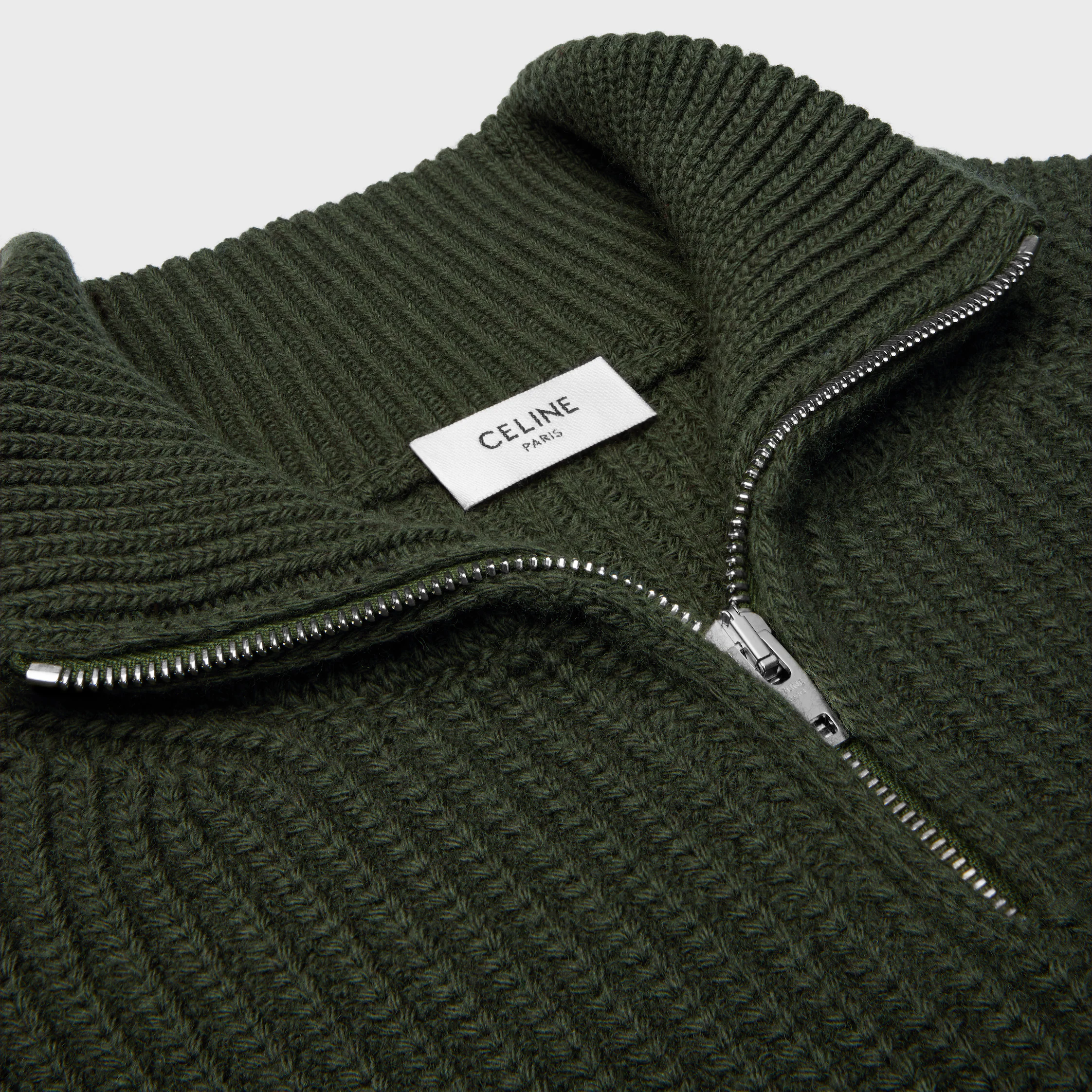 Trucker-Pullover aus gestrickter Wolle