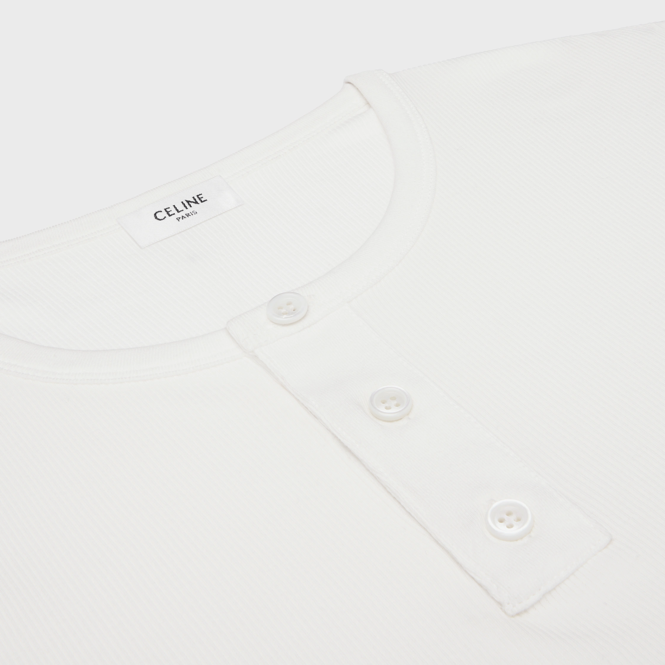 Langarm-T-Shirt aus geripptem Baumwolljersey