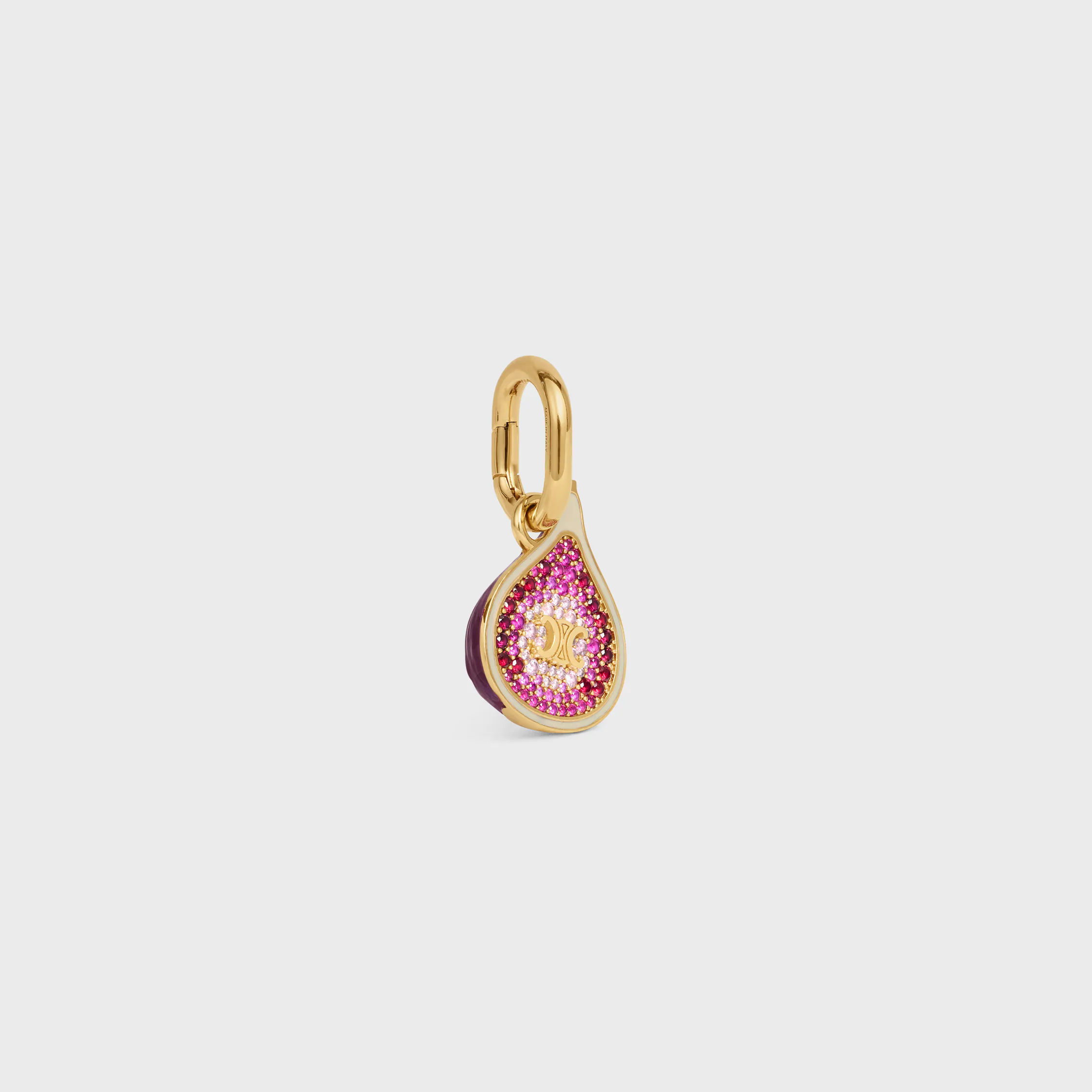 CHARMS FIGUR IN BRASS MIT GOLDFINISH, EMAIL UND STRASS