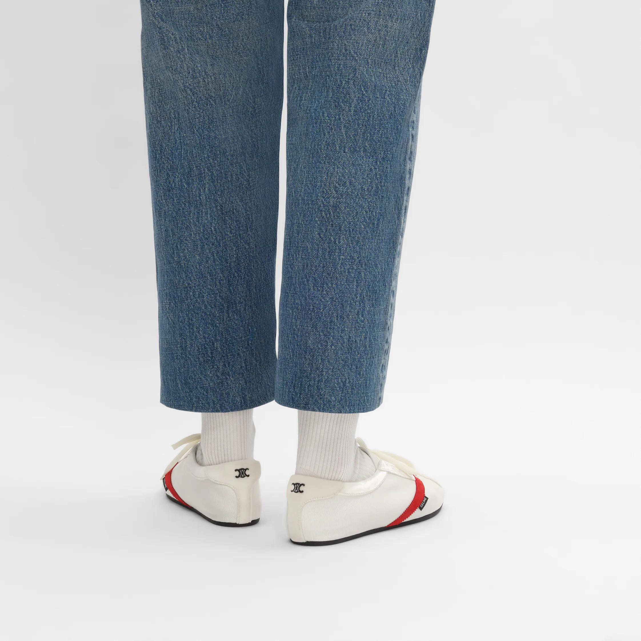 DER FLACHE SNEAKER AUS GROS GRAIN, VELLUT, SUEDEN ZIEGEN- UND LAMMLEDER