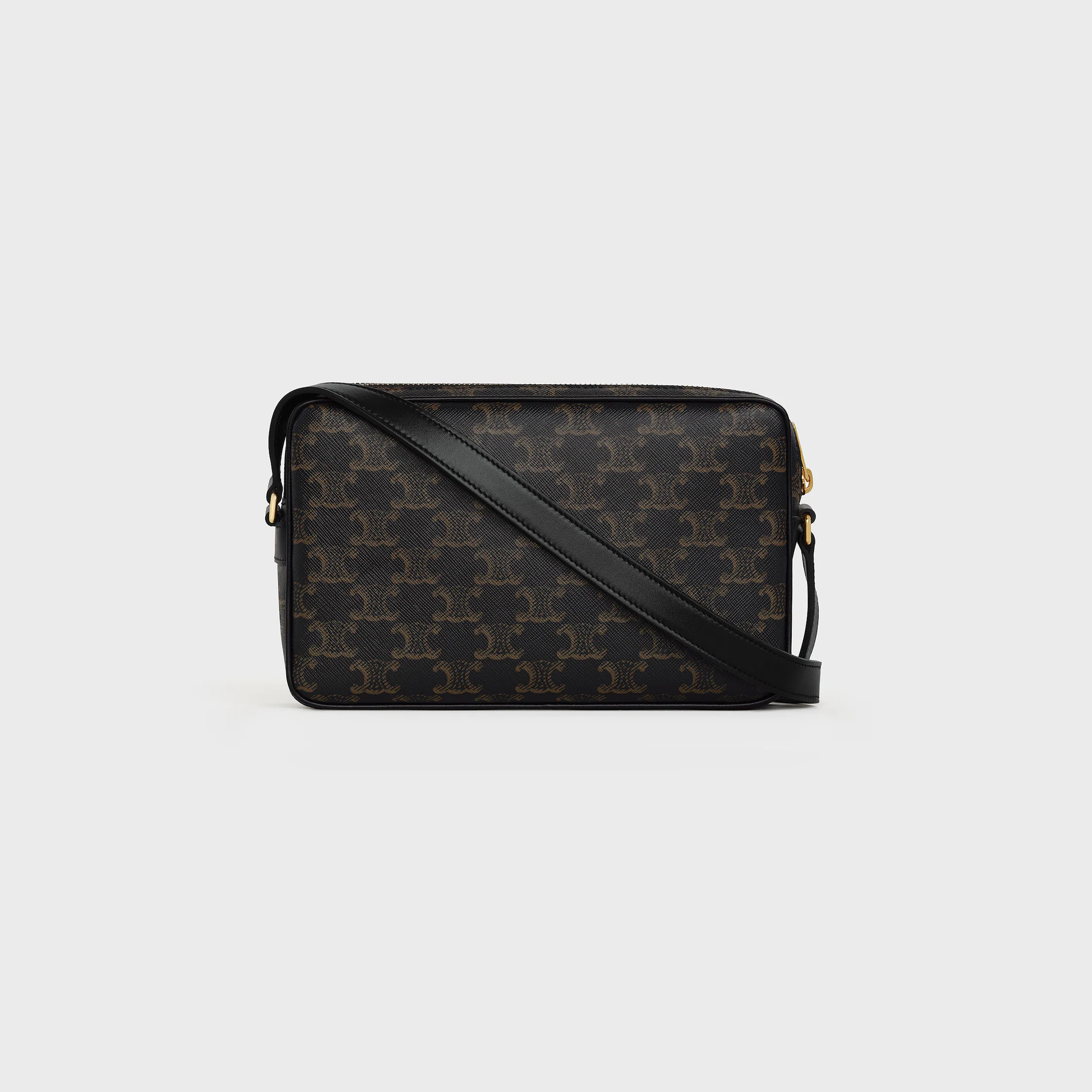 MITTELGROßE UMHÄNGE-TASCHE AUS TRIOMPHE-CANVAS MIT CELINE-DRUCK