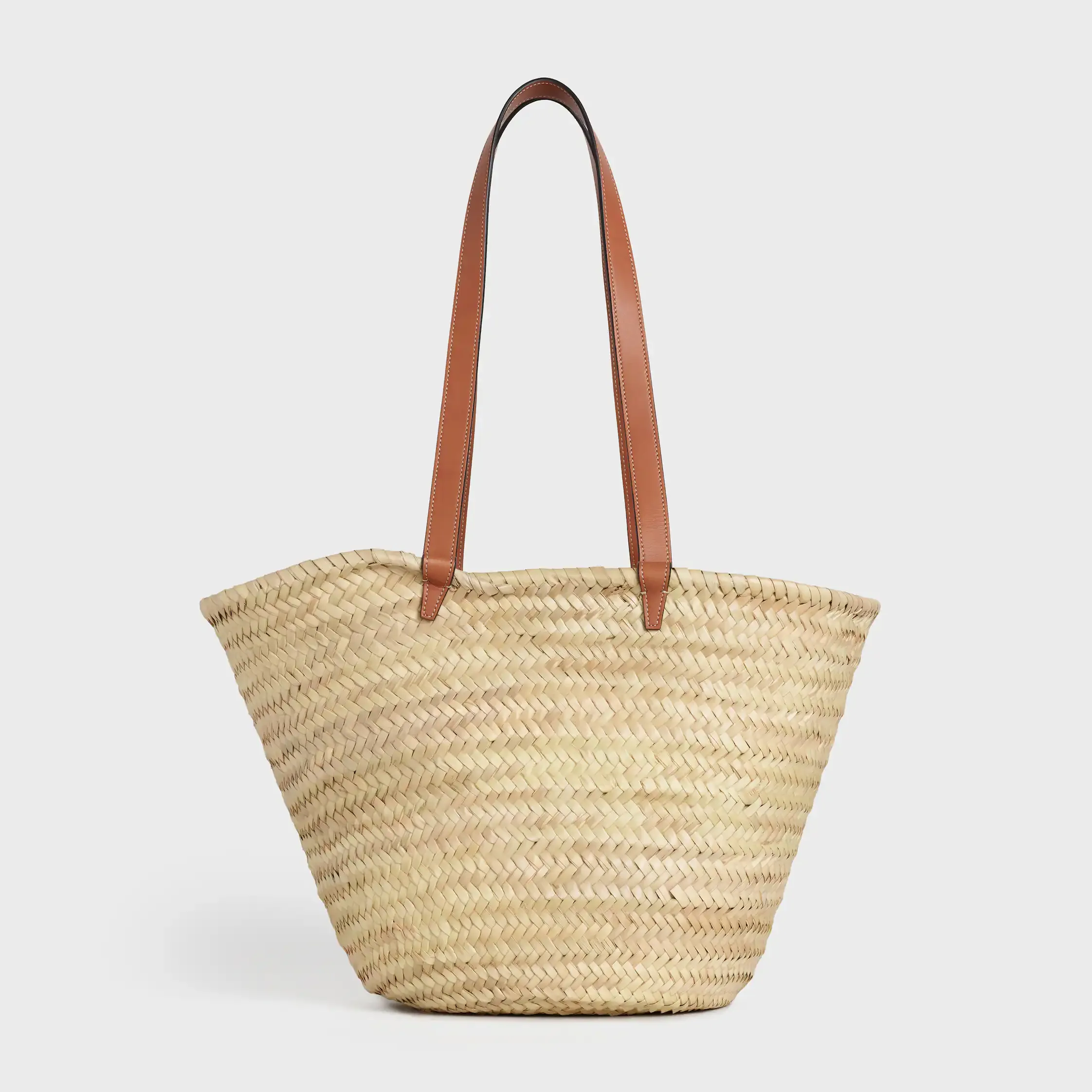 MEDIUM CELINE CLASSIC PANIER IN Palmenblättern und Kalbsleder