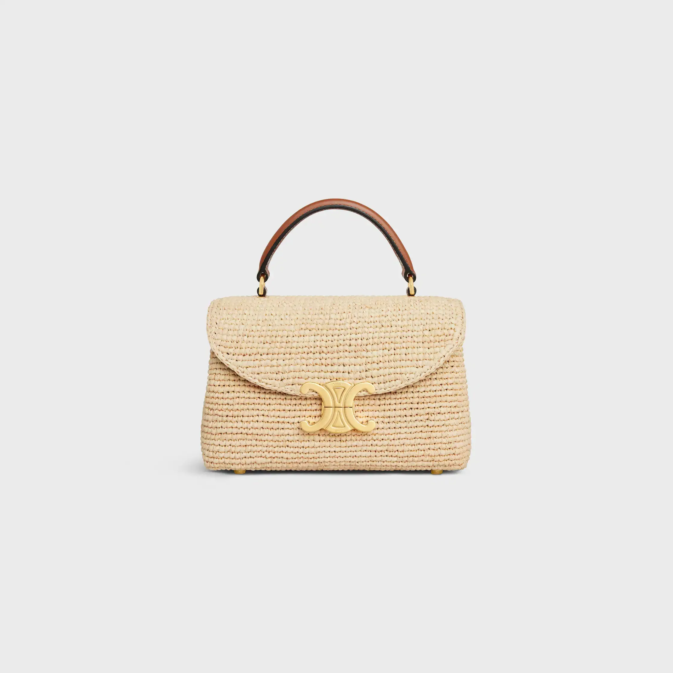 TEEN NINO TASCHE AUS Raffia und Kalbsleder