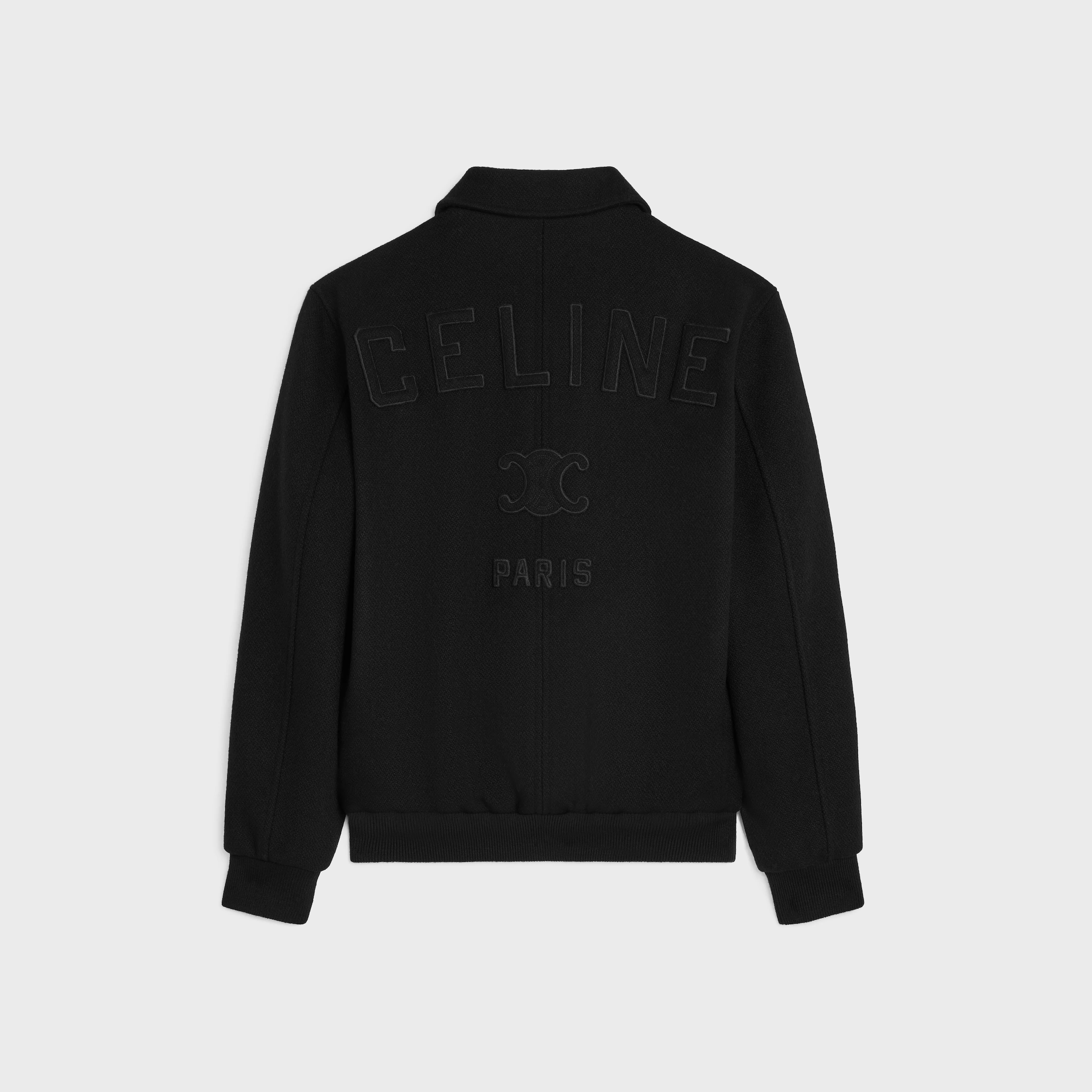 Teddy-Jacke aus strukturiertem Wollmaterial