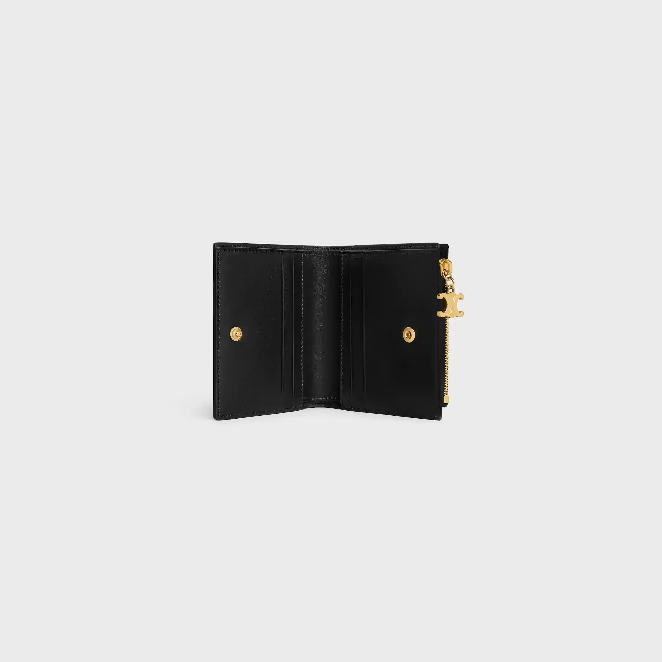 KLEINE BRIEFTASCHE TRIOMPHE CHARM IN GEBRÄUNTEM KALBSLEDER
