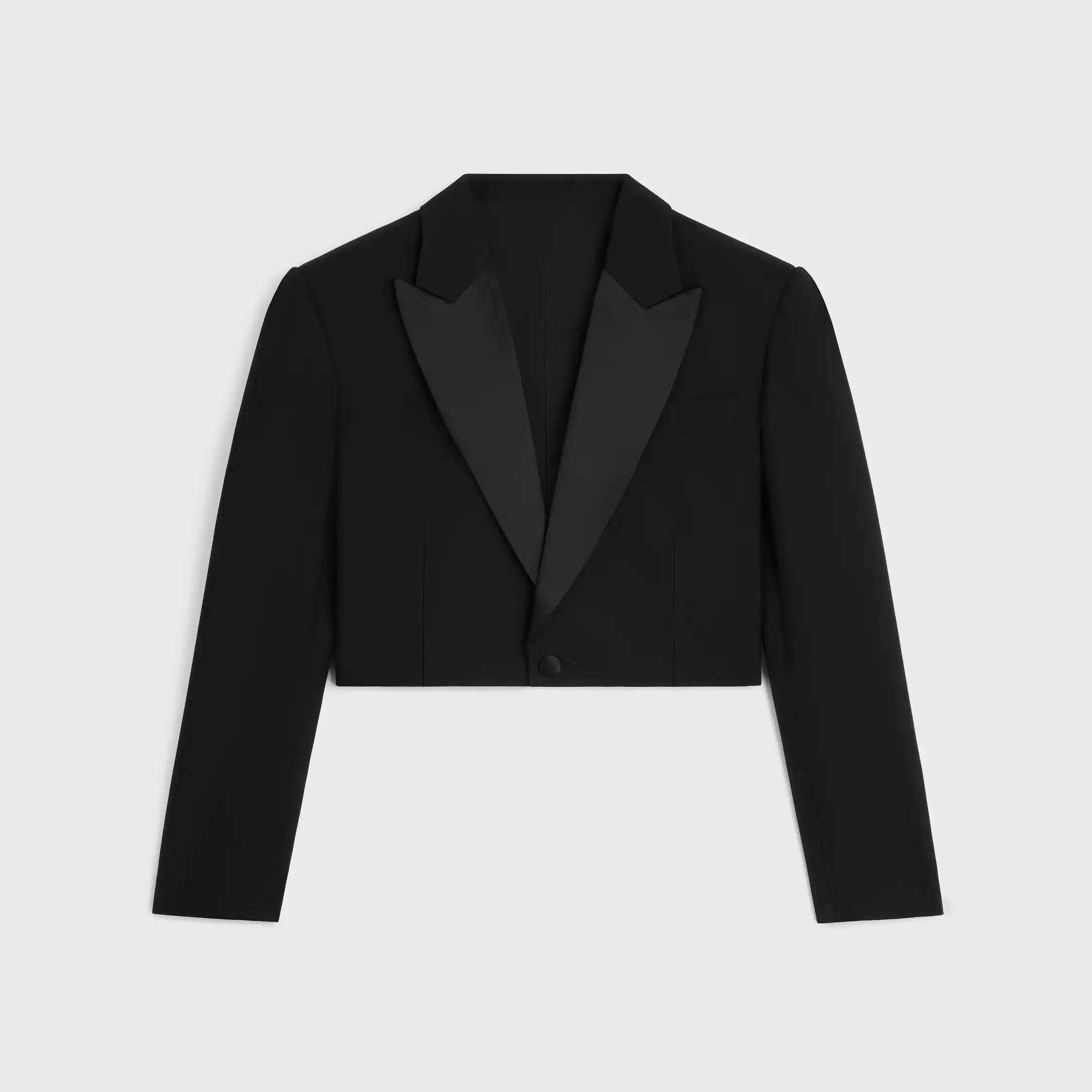 Spencer-Tux-Jacke aus Wollgabardine