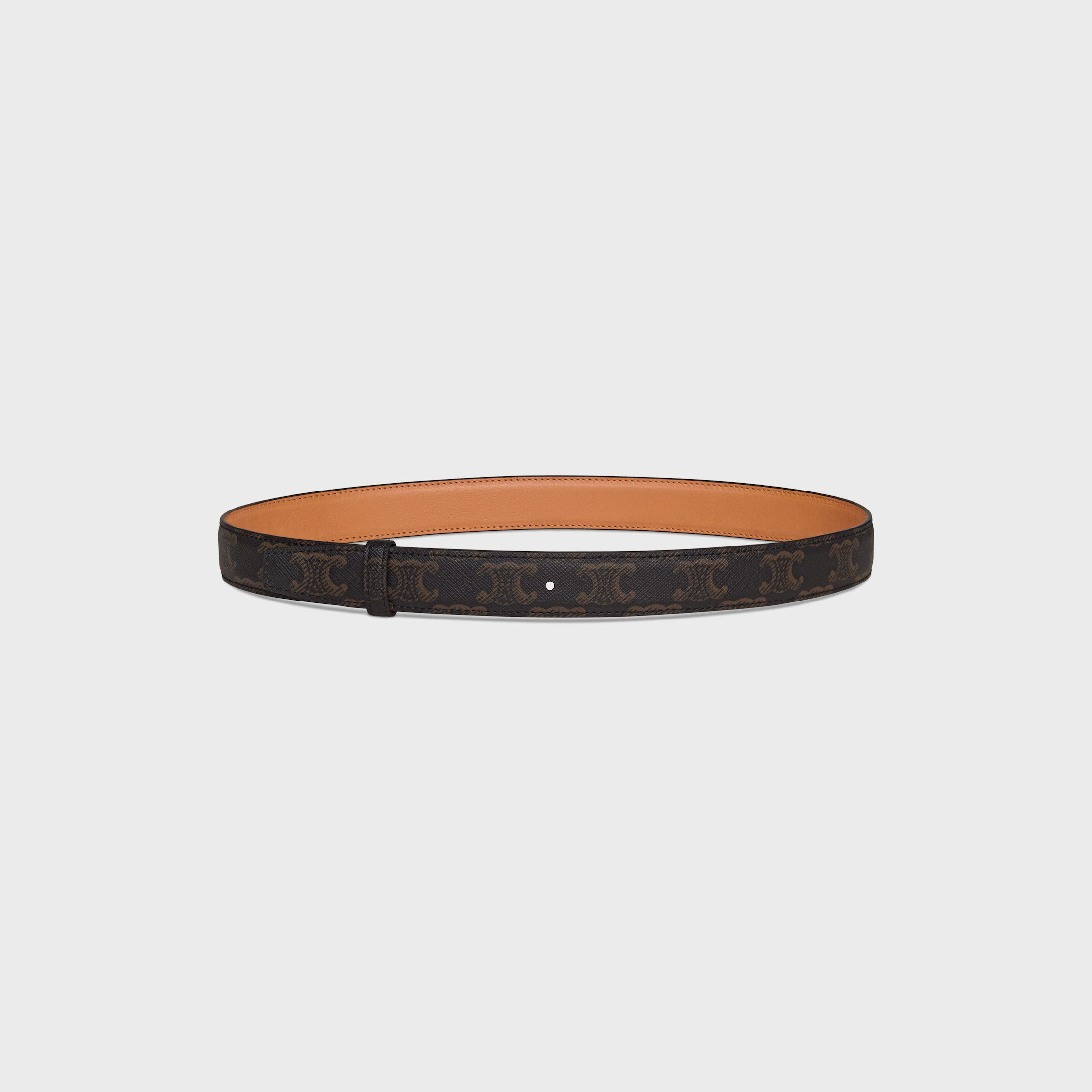 Doppelseitiger Gurt 25 mm in Naturkalbsleder und Triomphe Canvas