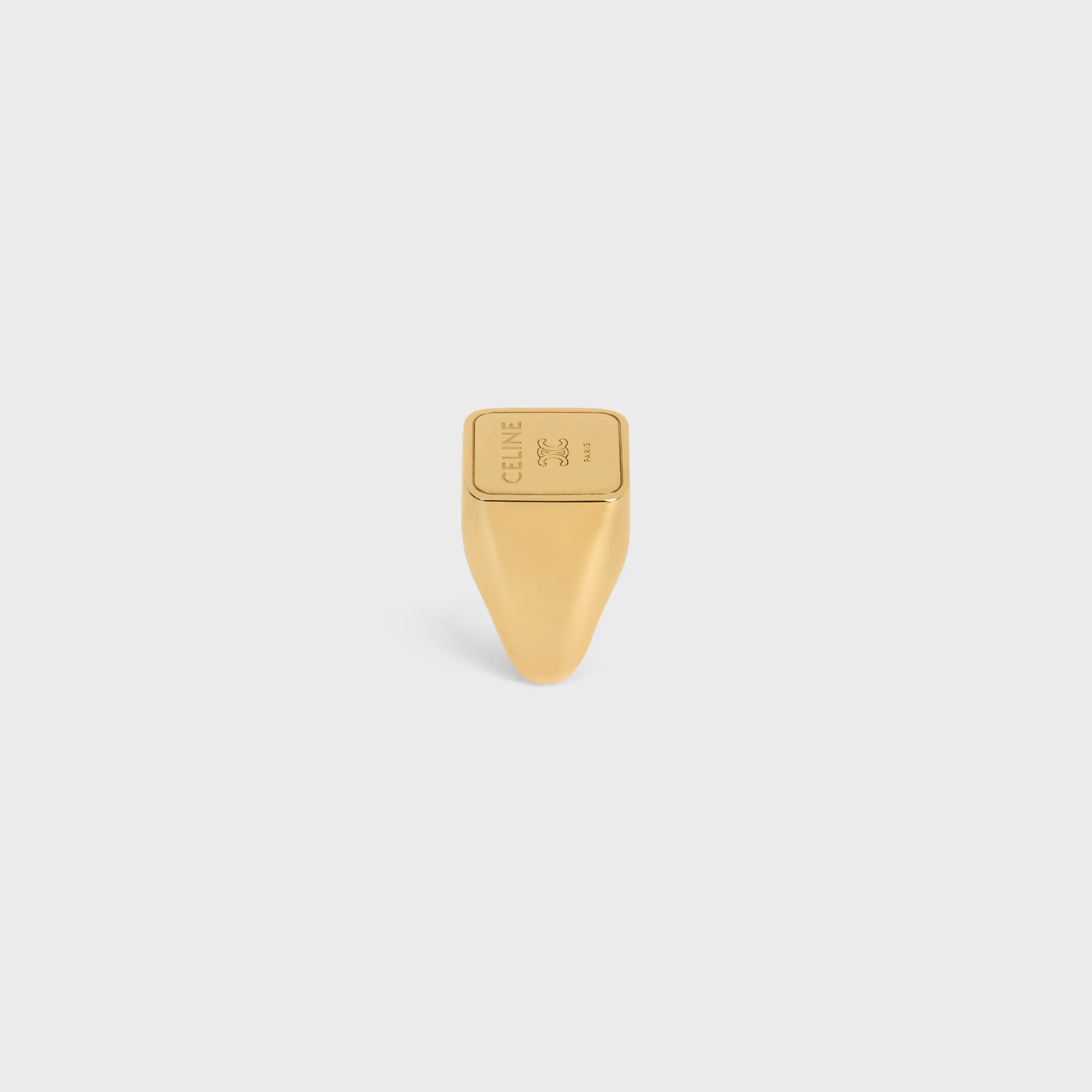 Triomphe-Platz-Signet-Ring aus Messing mit Goldfinish