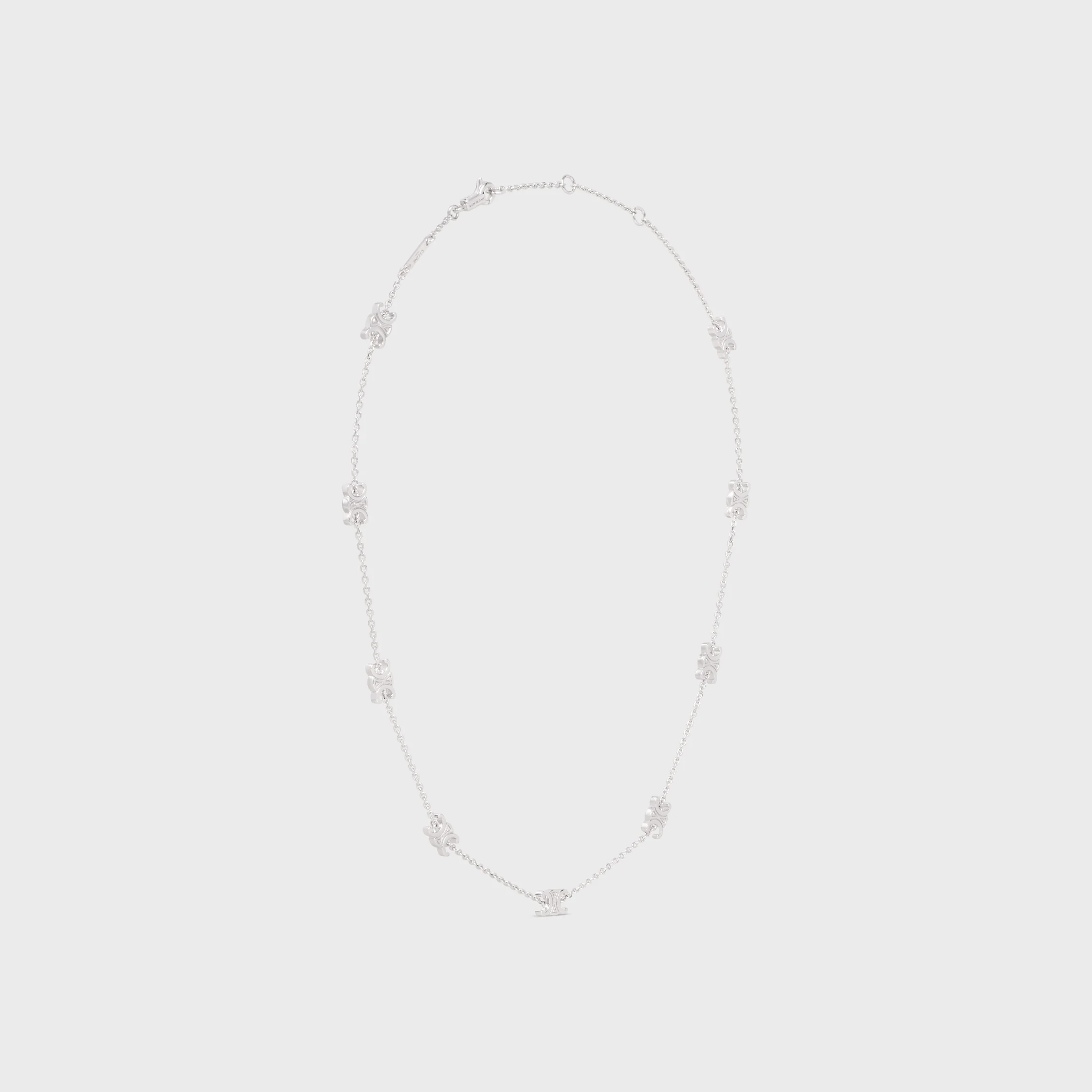 Halskette Triomphe Mini Triomphe aus Messing mit Rhodium-Oberfläche