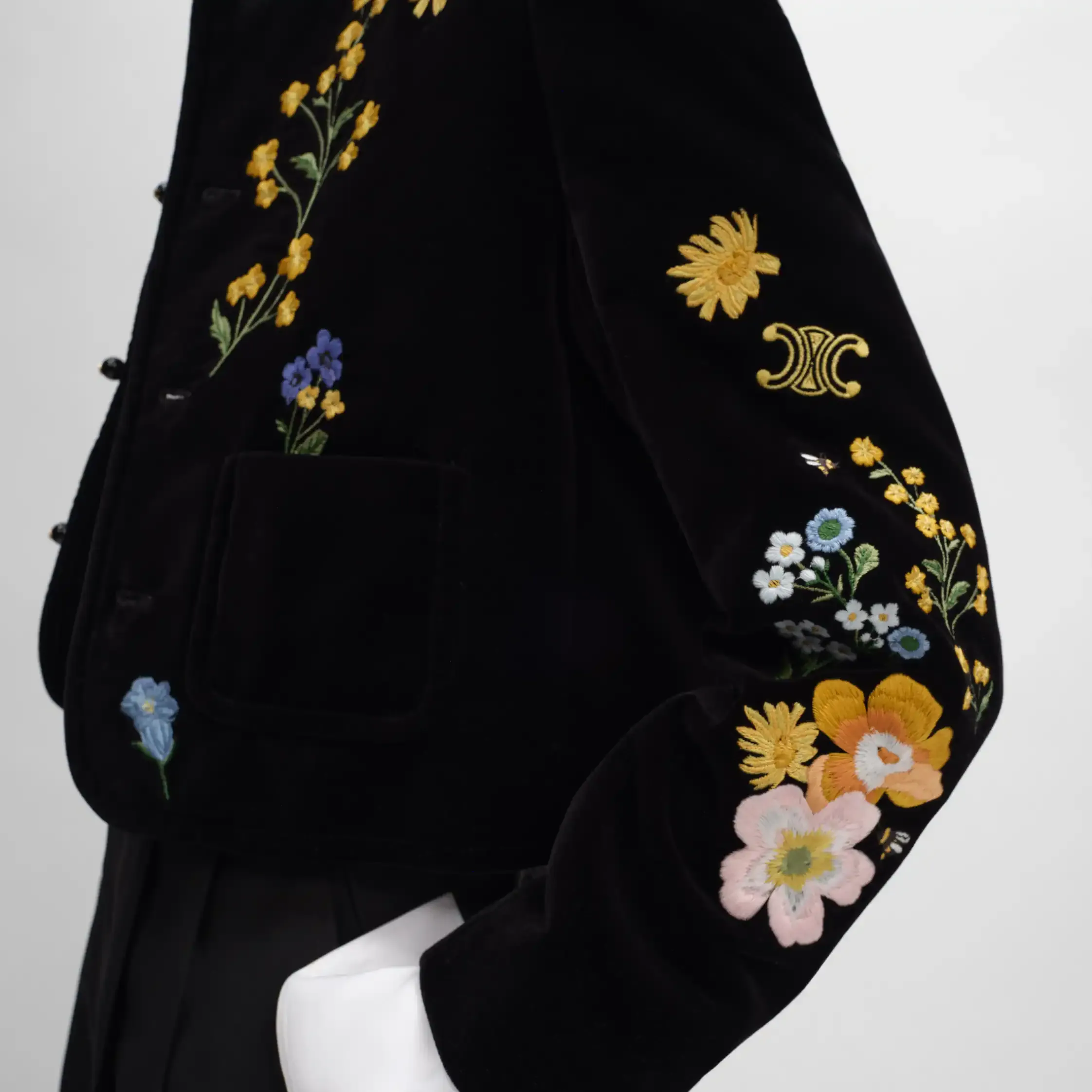 bestickter Icône-Jacke aus Samt