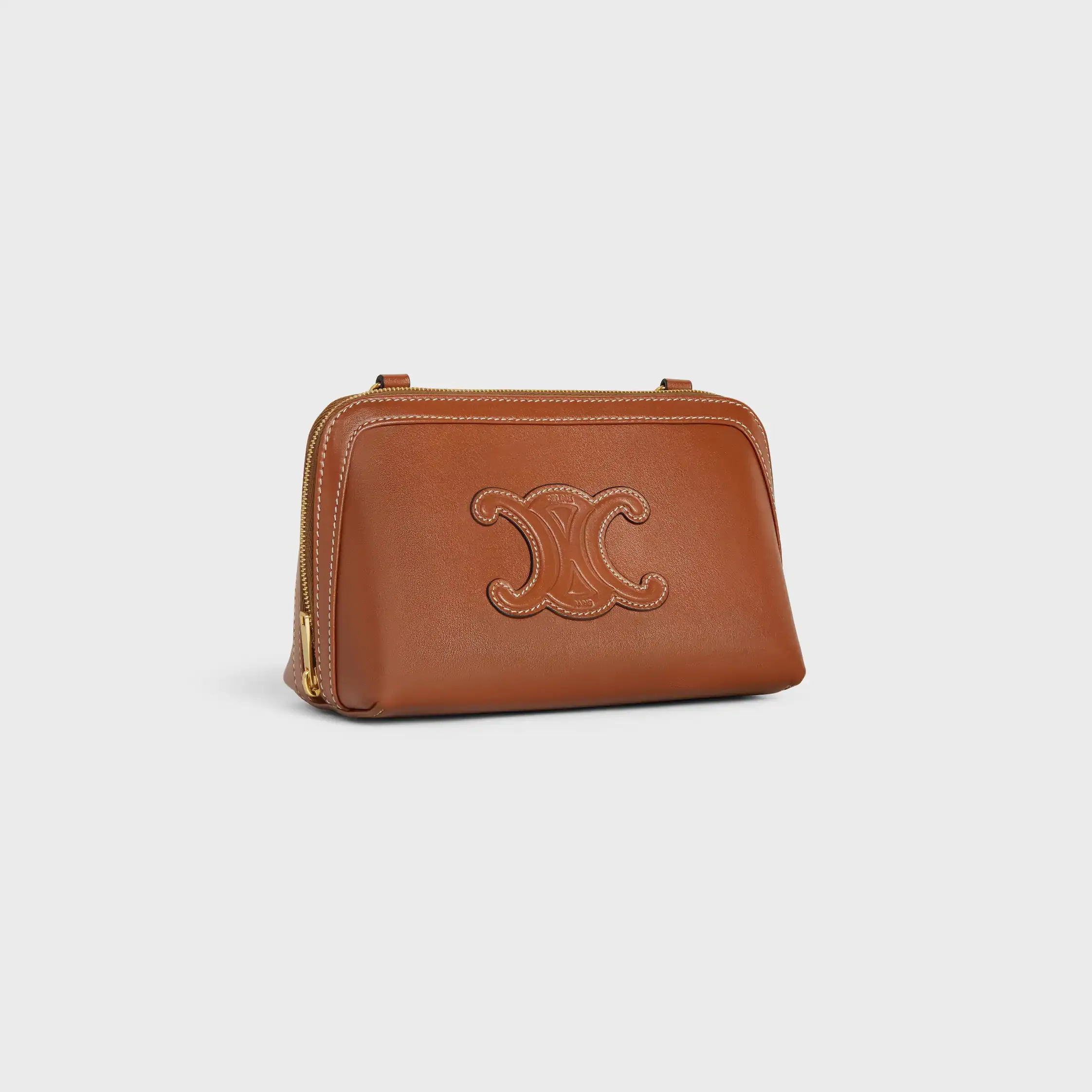Clutch an Kette aus glattem Kalbsleder