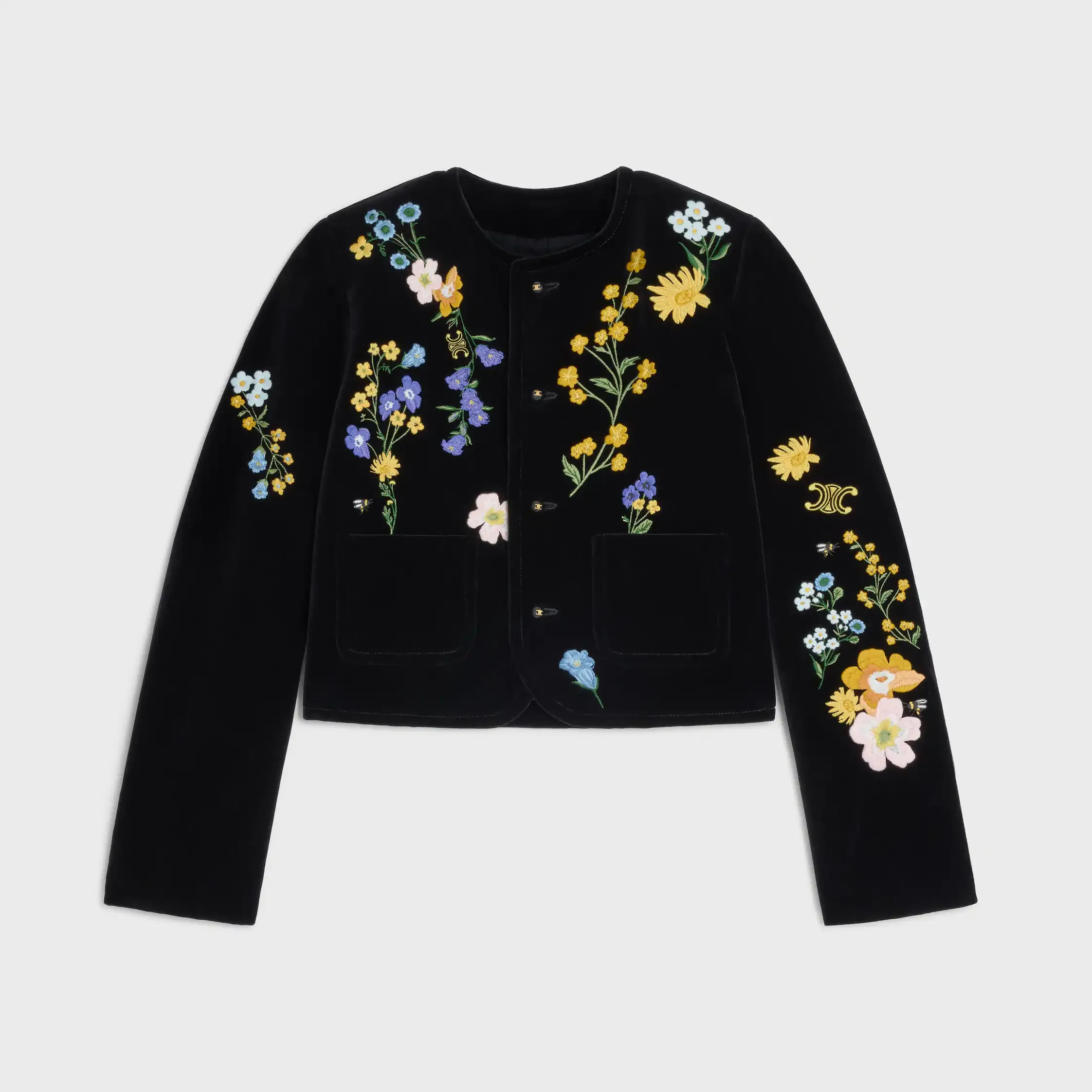 bestickter Icône-Jacke aus Samt