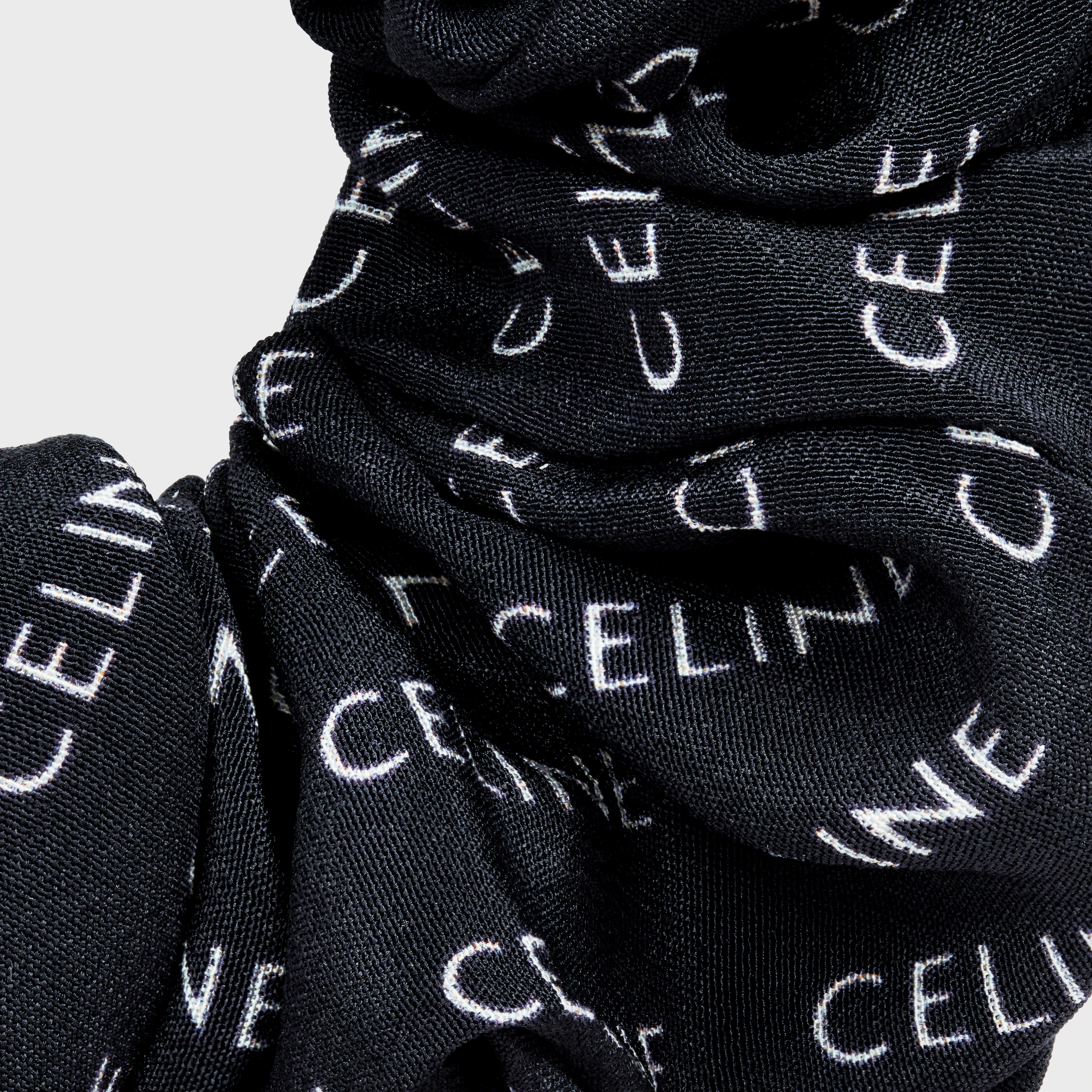 Celine Scrunchy Rayure aus Seide und Messing mit Goldfinish