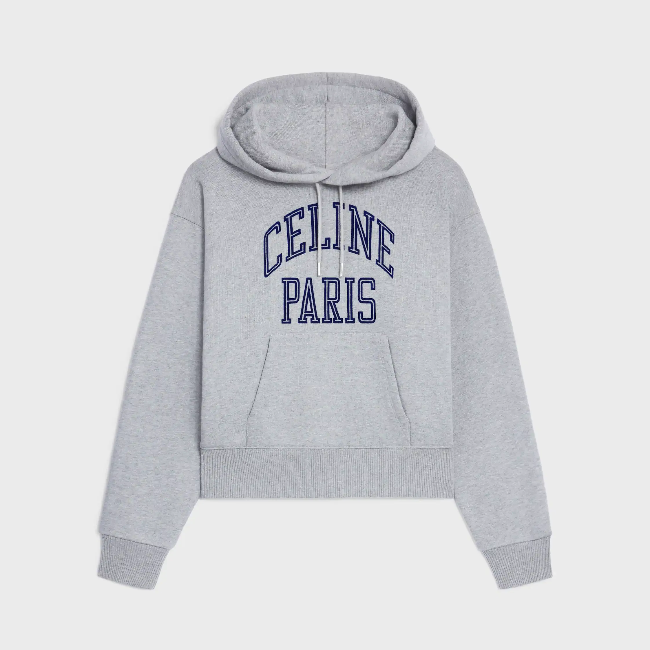Loose Hoodie aus Baumwollfleece