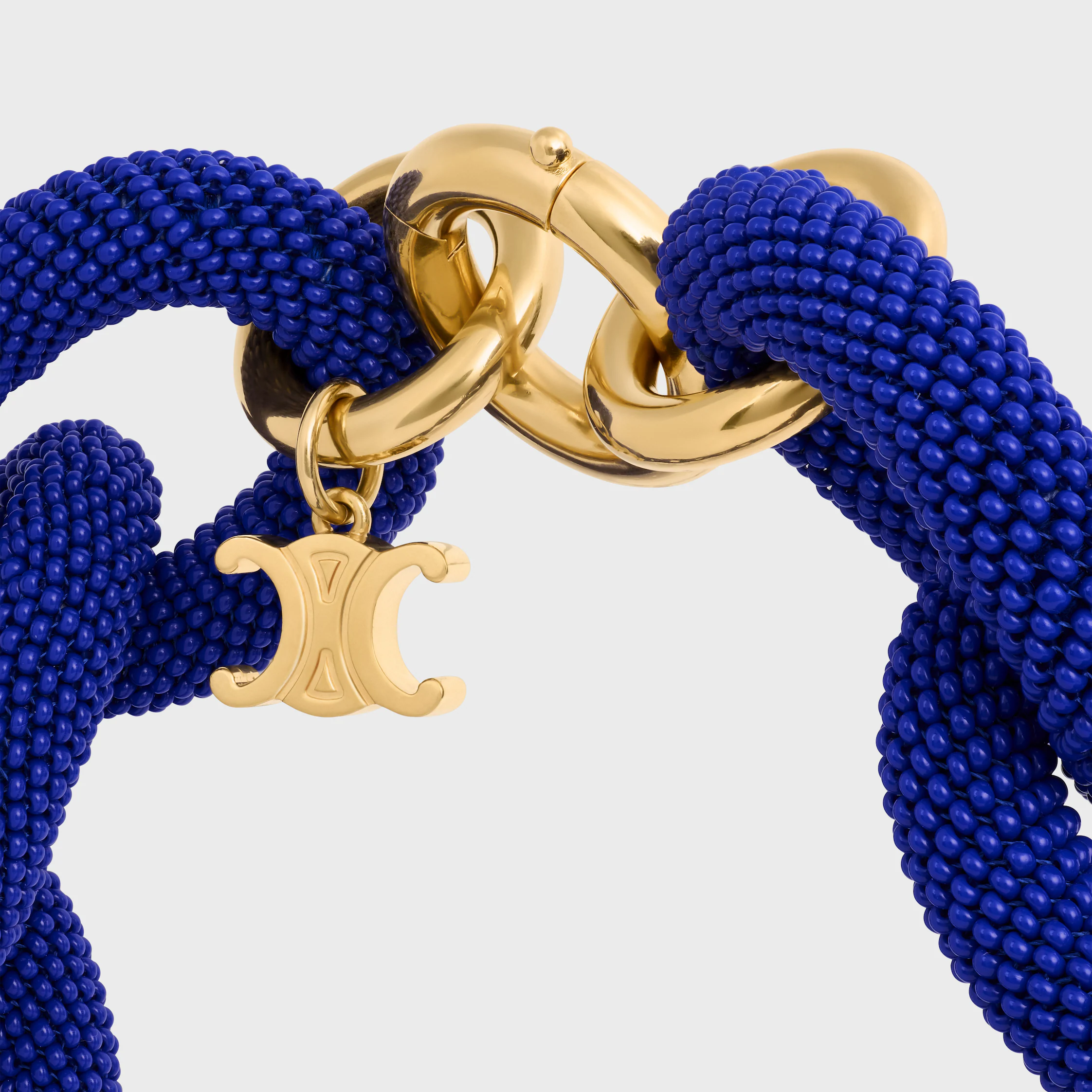 été Celine Halskette aus Perlen und Messing mit Goldfinish