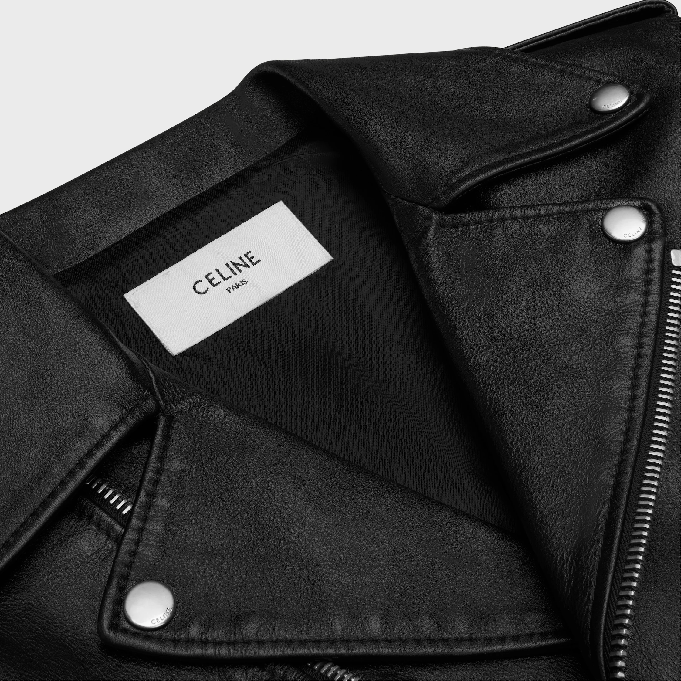 klassische Bikerjacke aus Kalbsleder