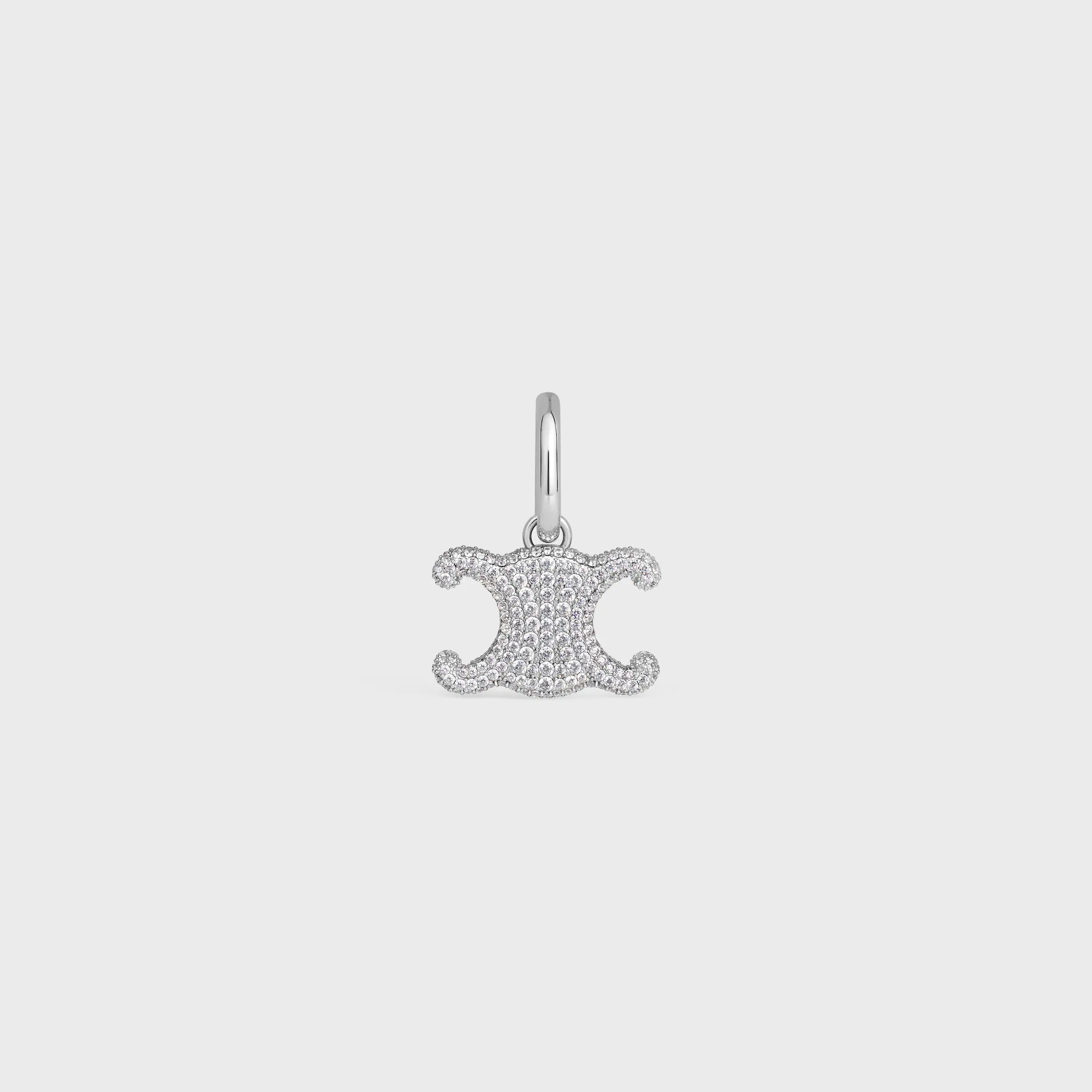 Celine-Anhänger Triomphe mit Strass und Messing mit Rhodium-Überzug