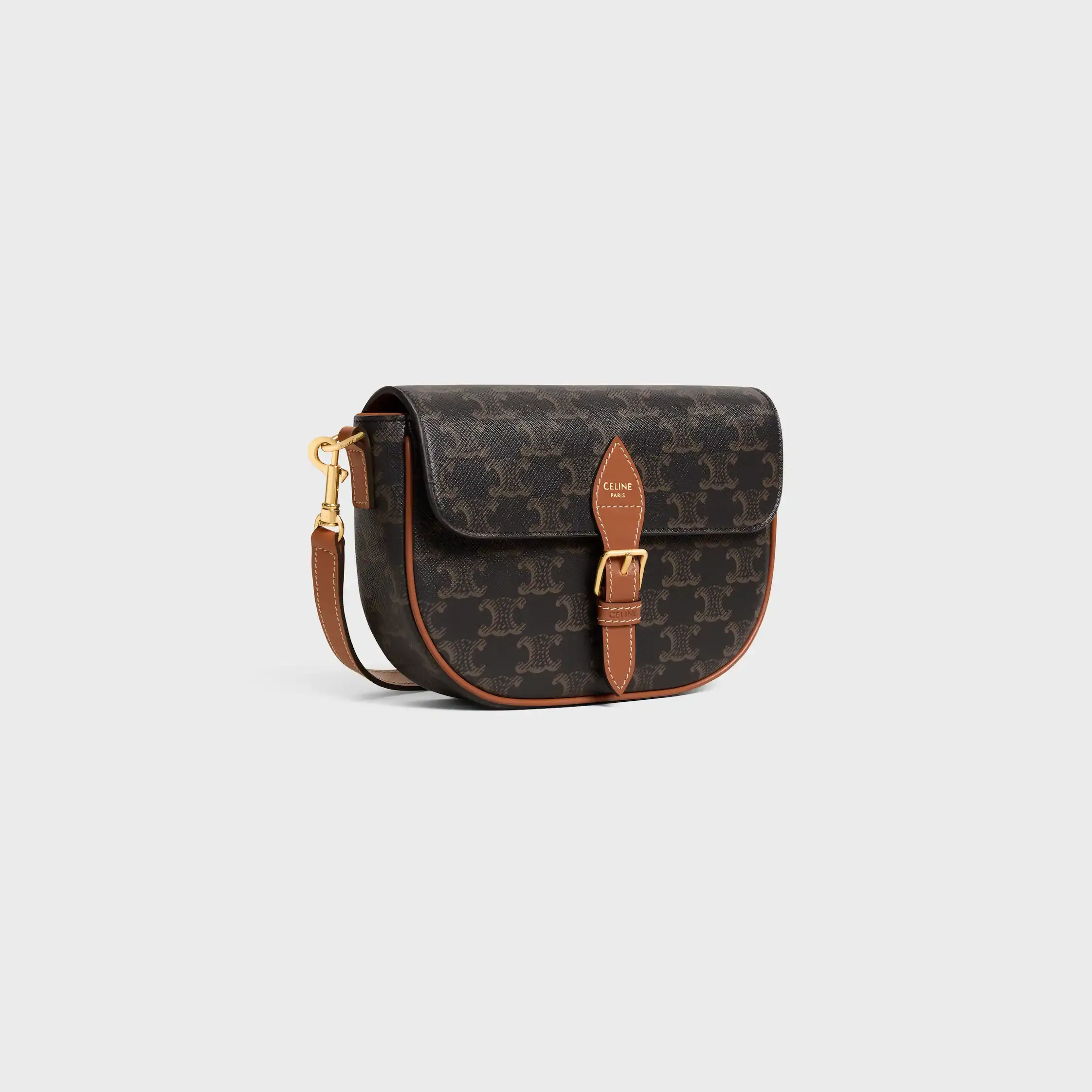 FOLCO SCHULTERBAGG IN Triomphe Canvas UND KALBSLEDER